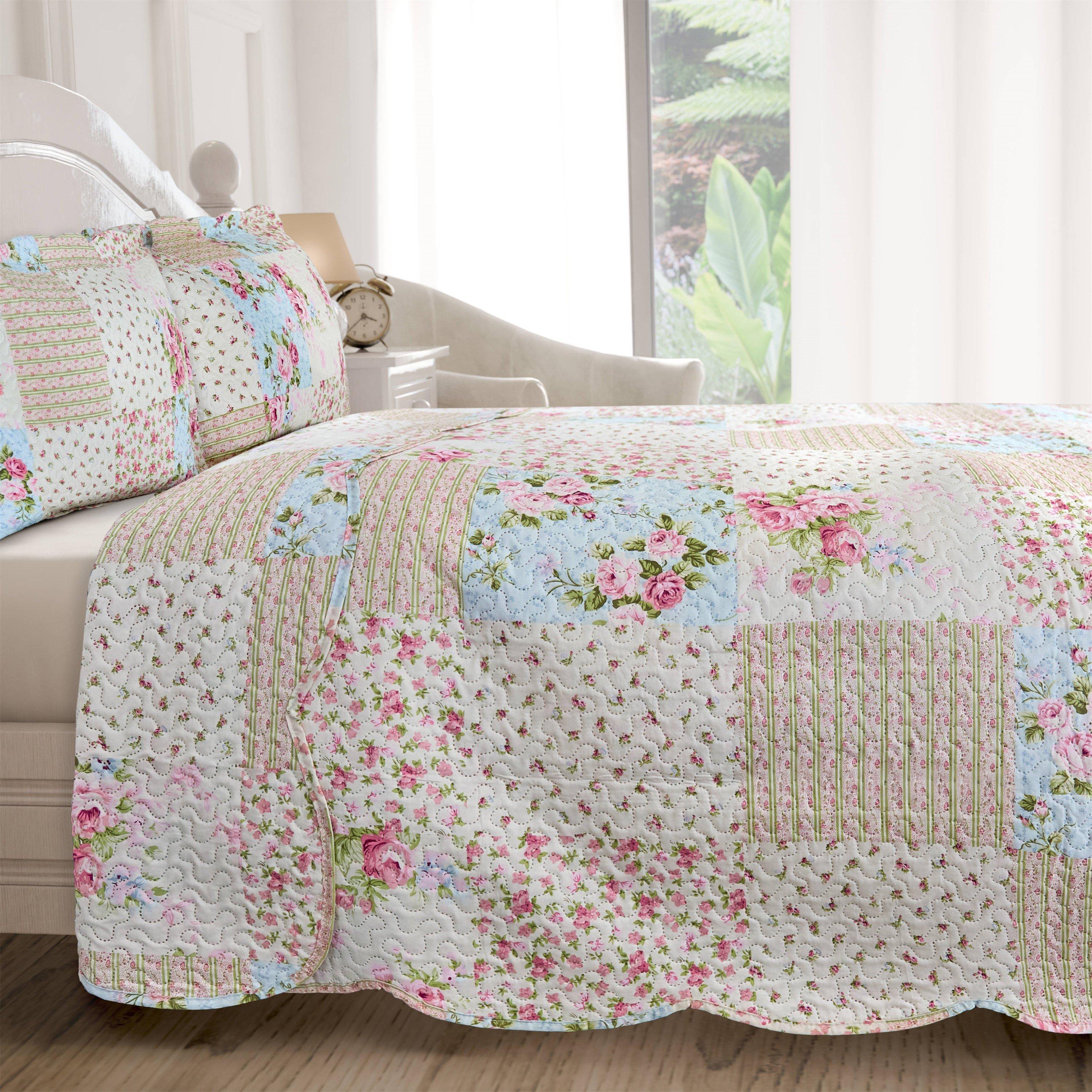 Pink - Emma Barclay - Bedspread Set Patchwork Quilted Meadowbrook - 7