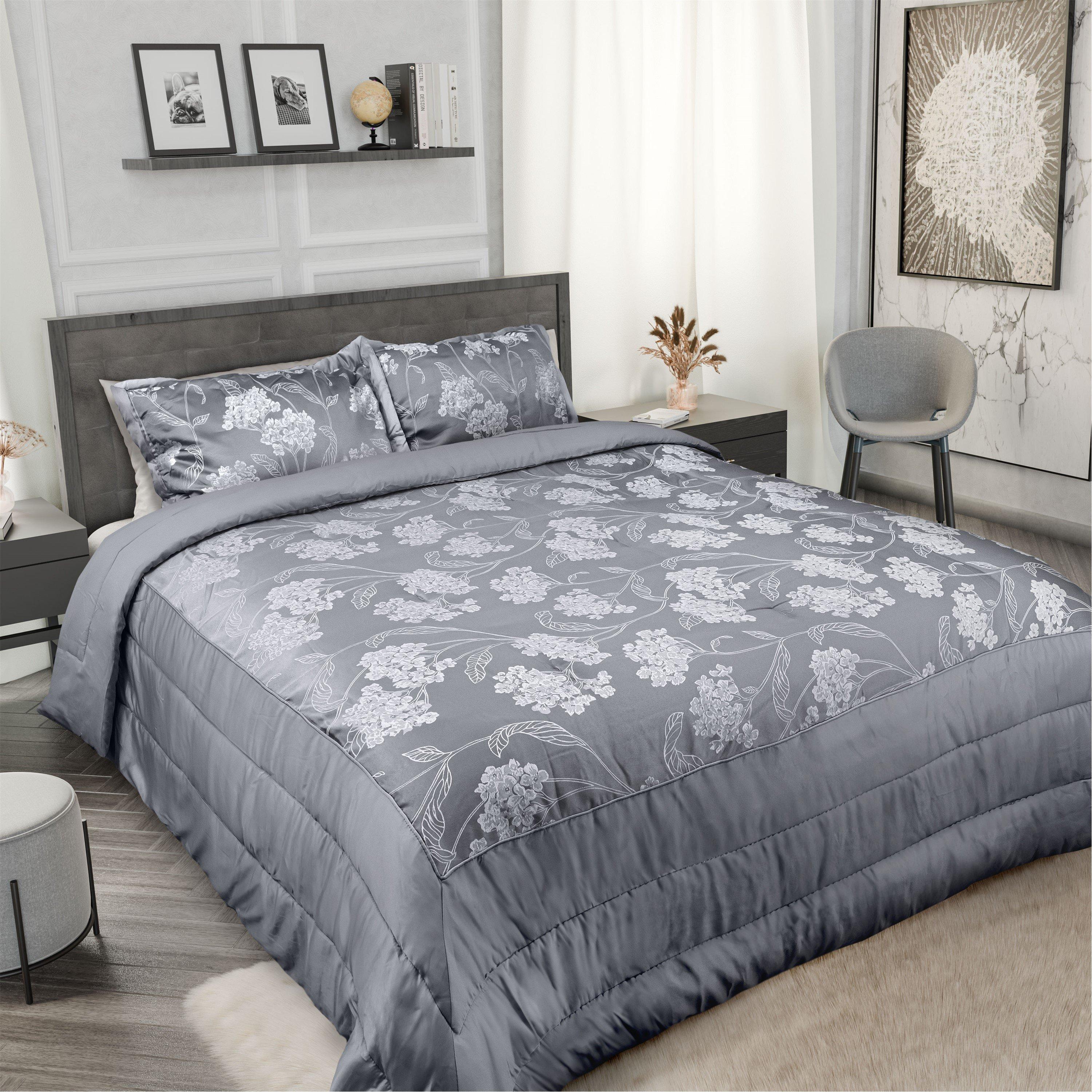Bedspread Set Quilted Jacquard Blossom