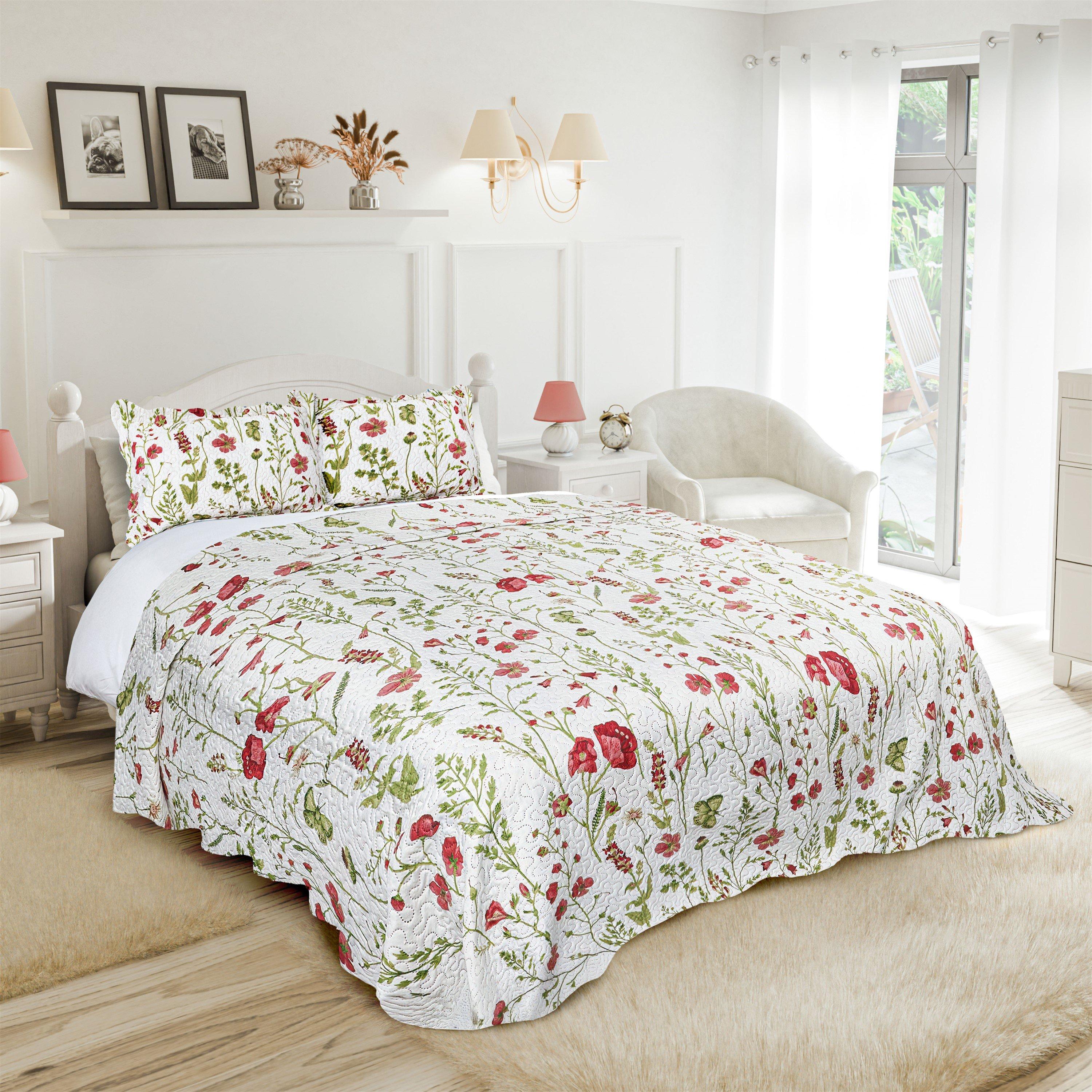 Multi - Emma Barclay - Bedspread Set Patchwork Quilted Poppy - 1