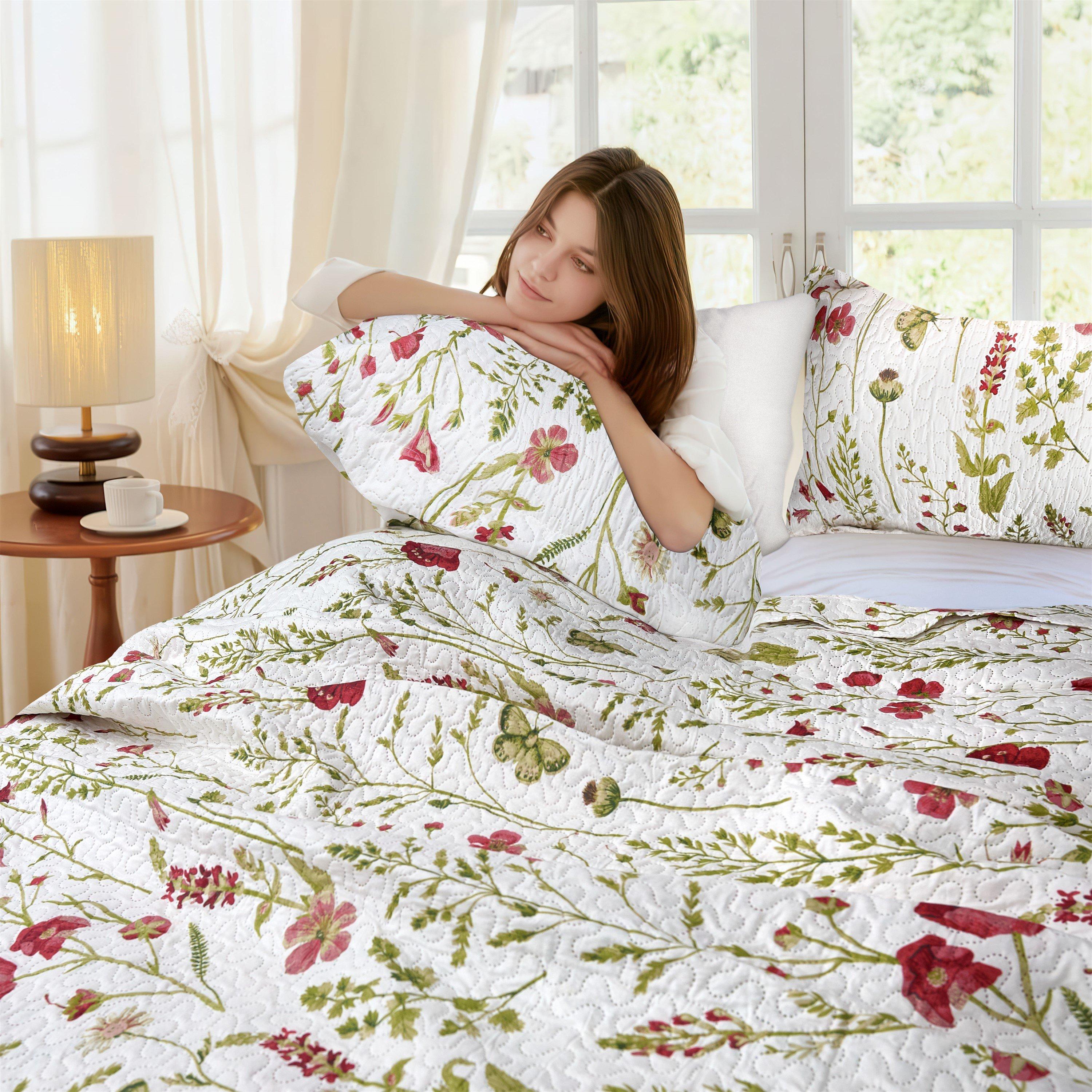 Multi - Emma Barclay - Bedspread Set Patchwork Quilted Poppy - 2
