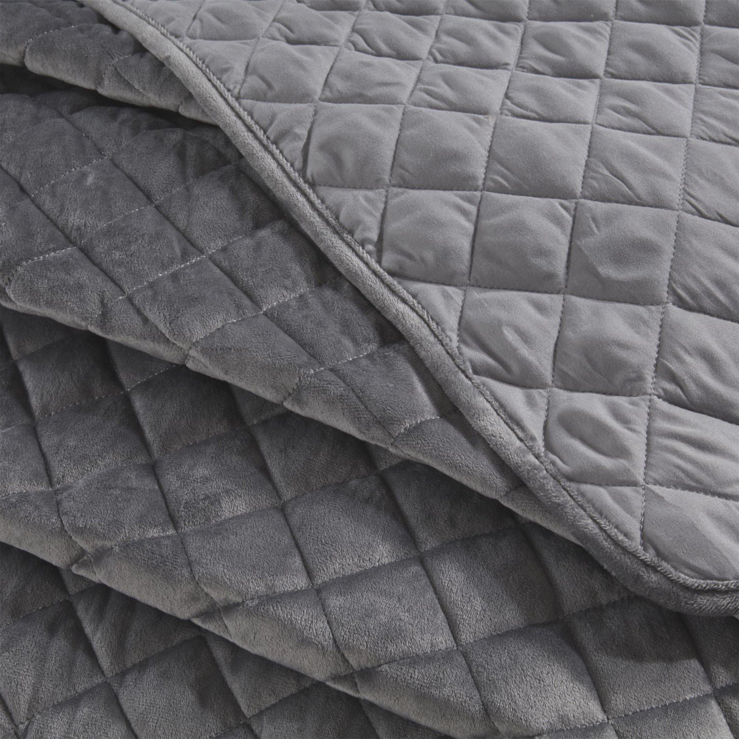 Silver - Emma Barclay - Bedspread Set Velvet Quilted Regent - 4