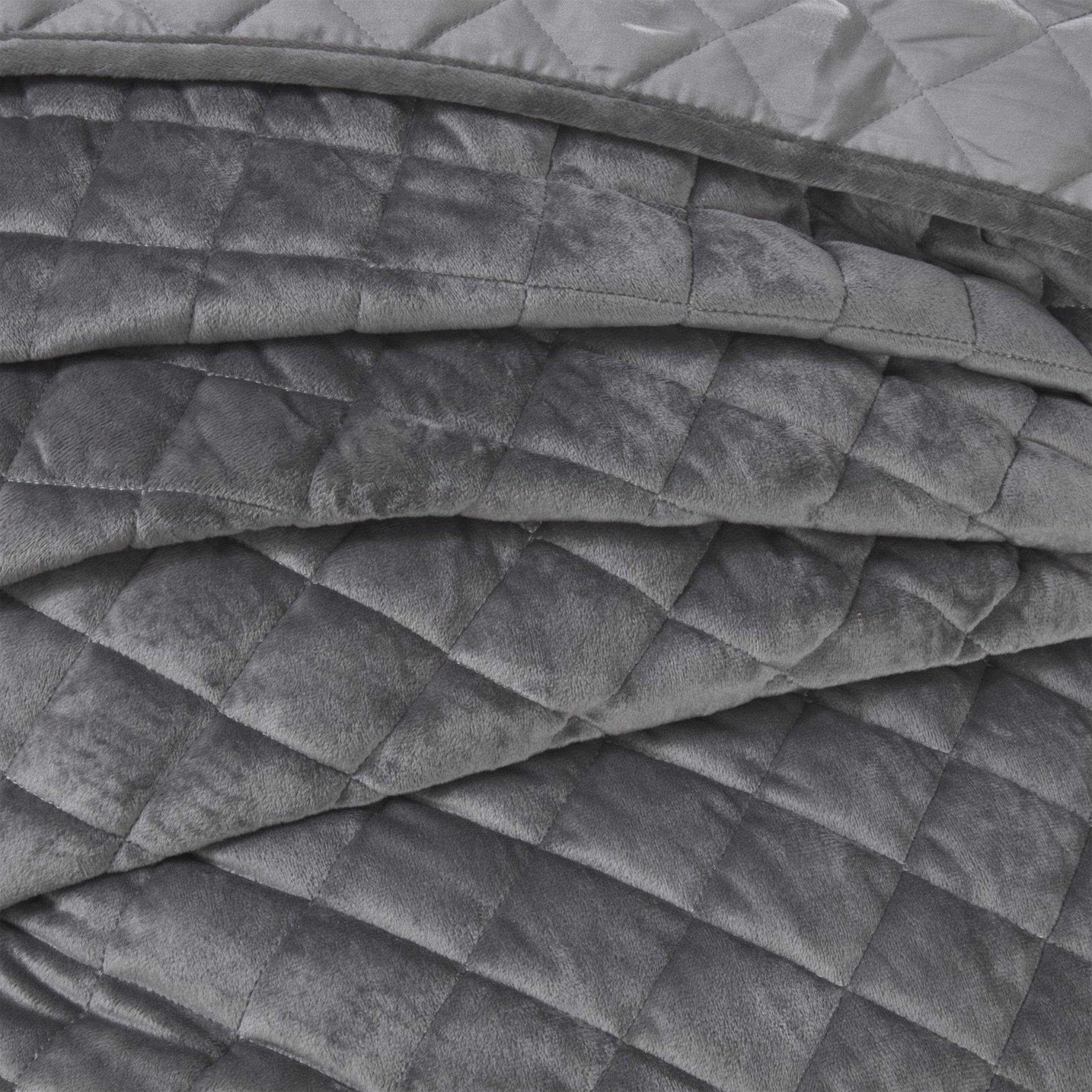 Silver - Emma Barclay - Bedspread Set Velvet Quilted Regent - 5