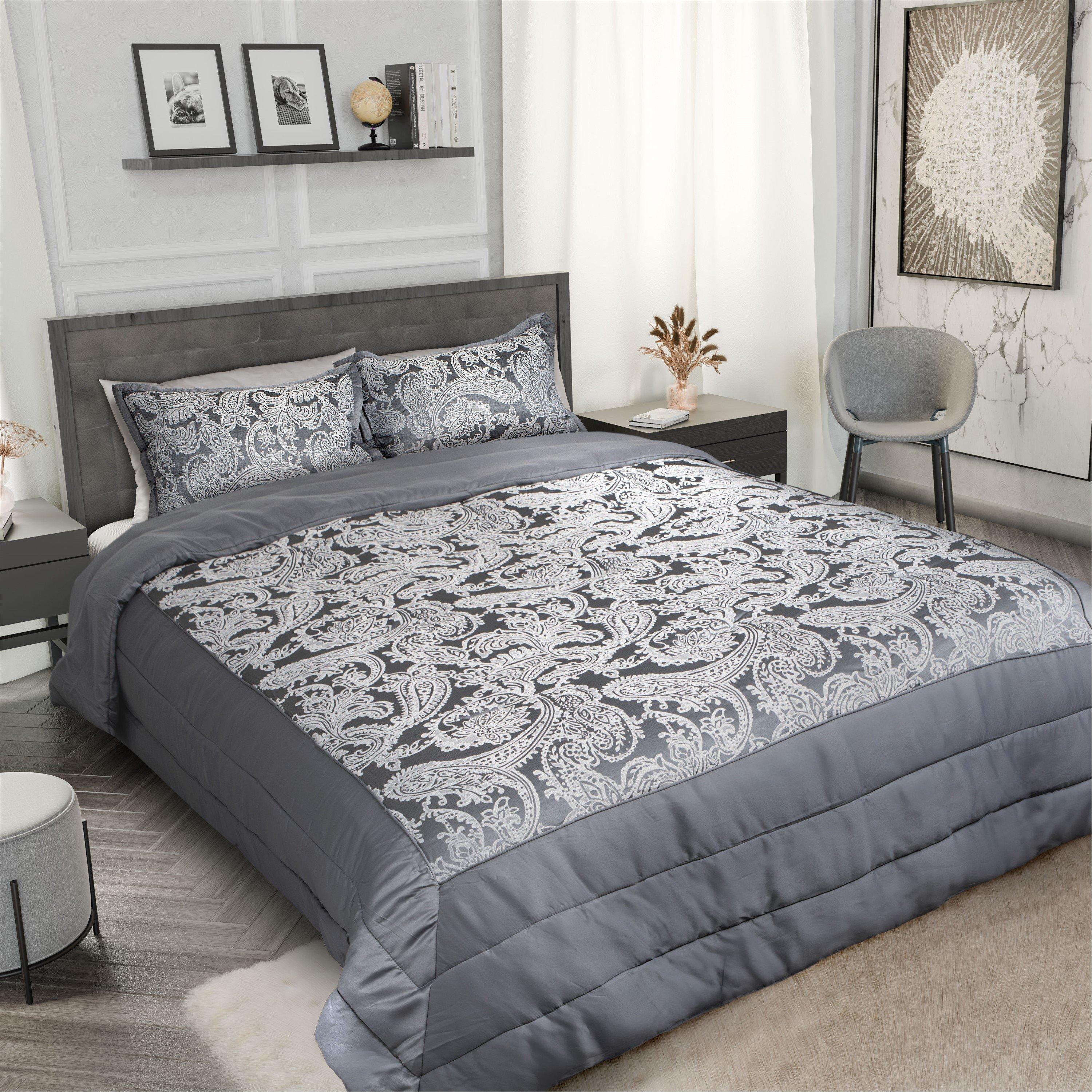 Silver - Emma Barclay - Bedspread Set Jacquard Quilted Duchess - 1