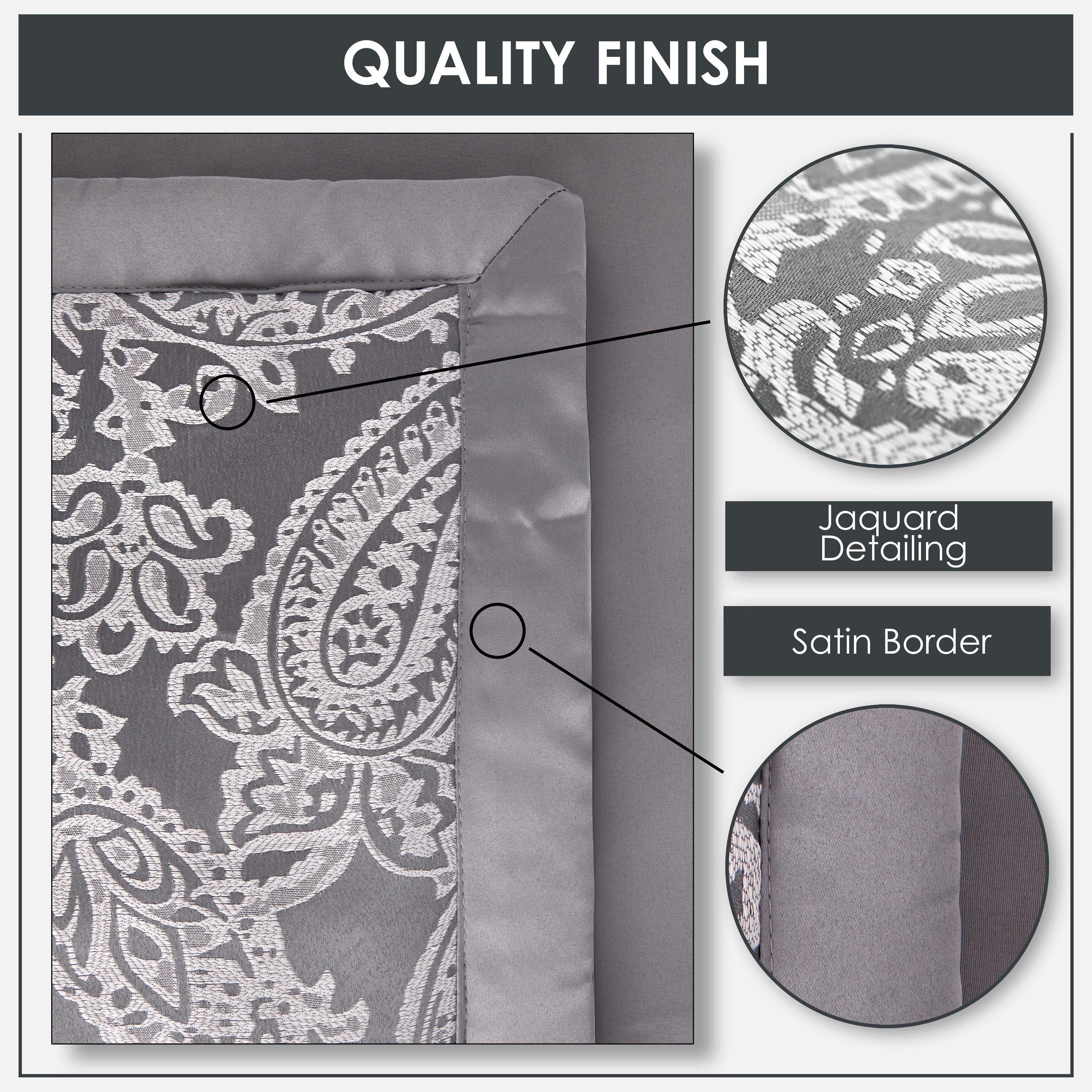 Silver - Emma Barclay - Bedspread Set Jacquard Quilted Duchess - 2