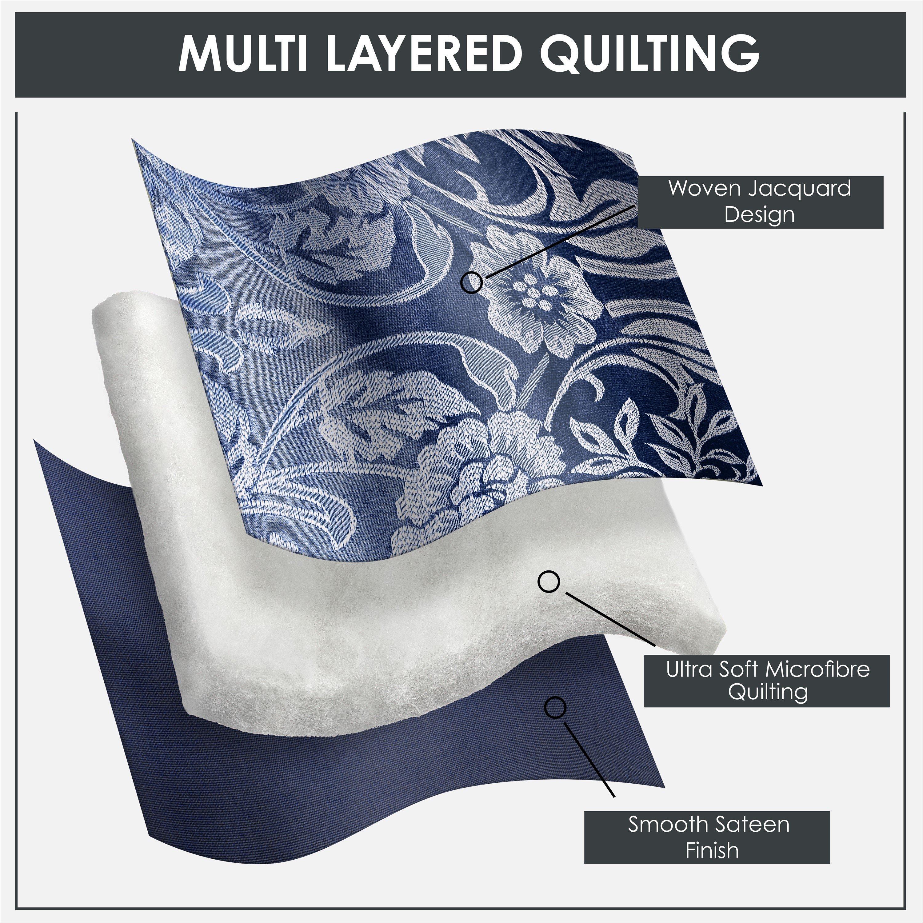 Navy Blue - Emma Barclay - Bedspread Set Jacquard Quilted Eden - 3