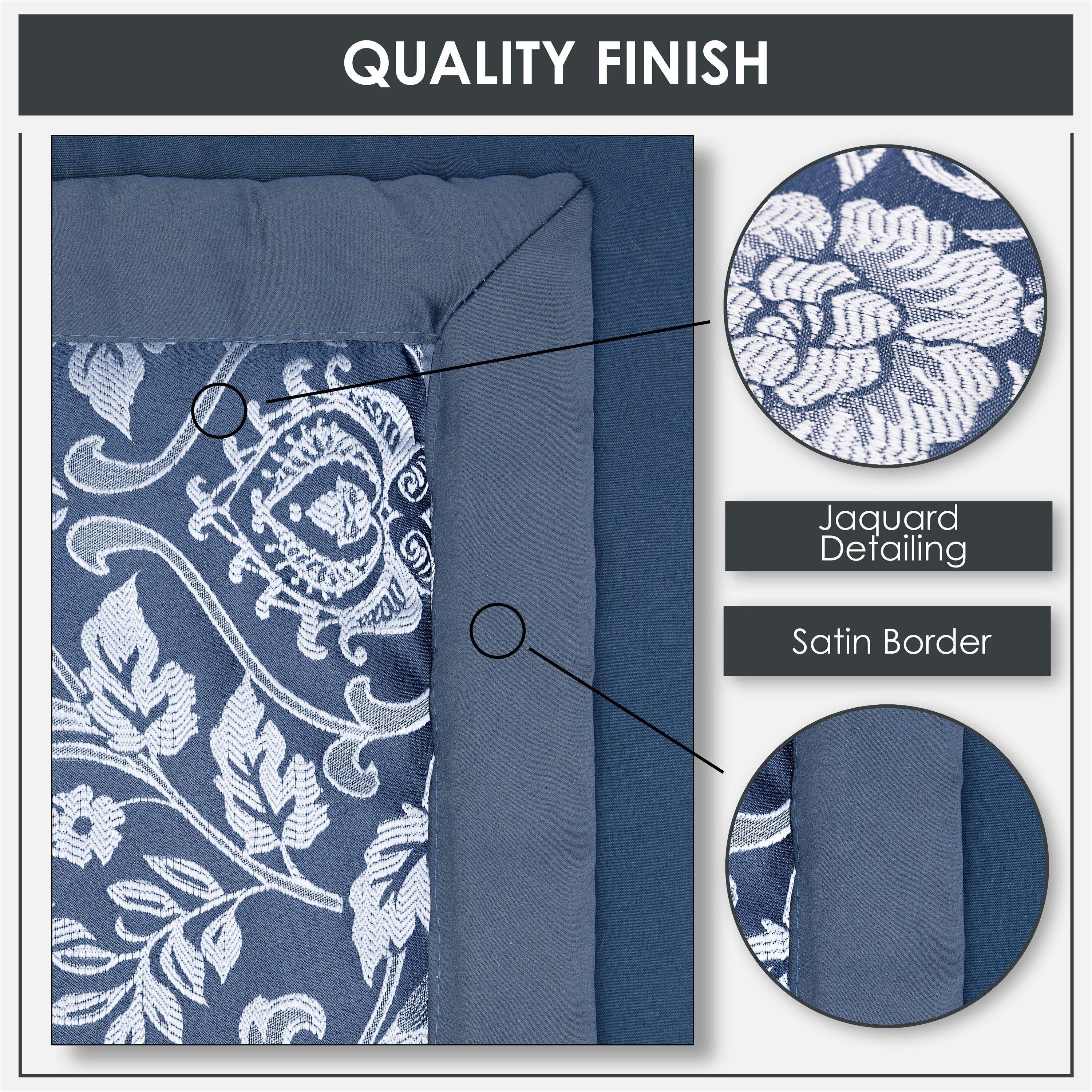 Navy Blue - Emma Barclay - Bedspread Set Jacquard Quilted Eden - 4