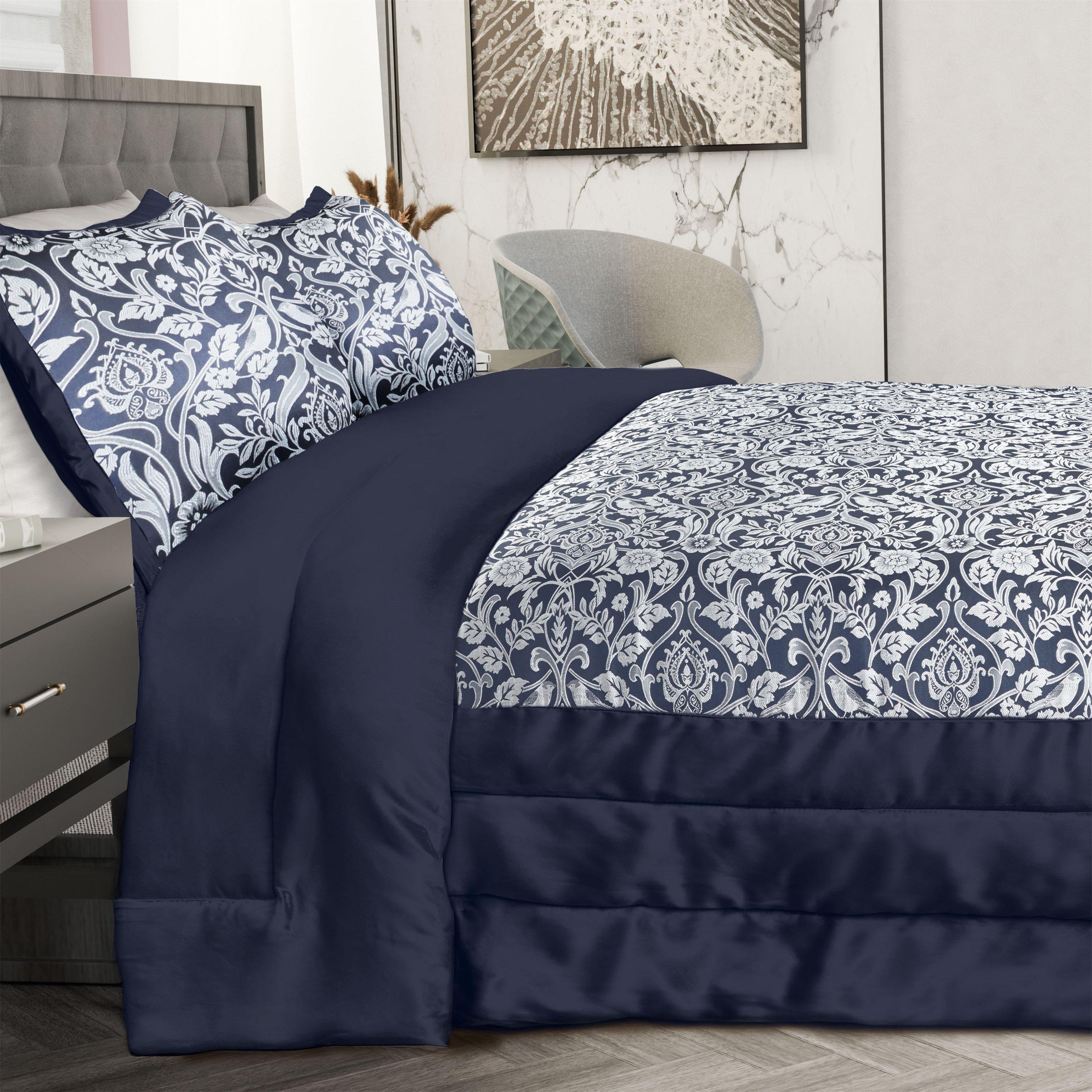 Navy Blue - Emma Barclay - Bedspread Set Jacquard Quilted Eden - 5