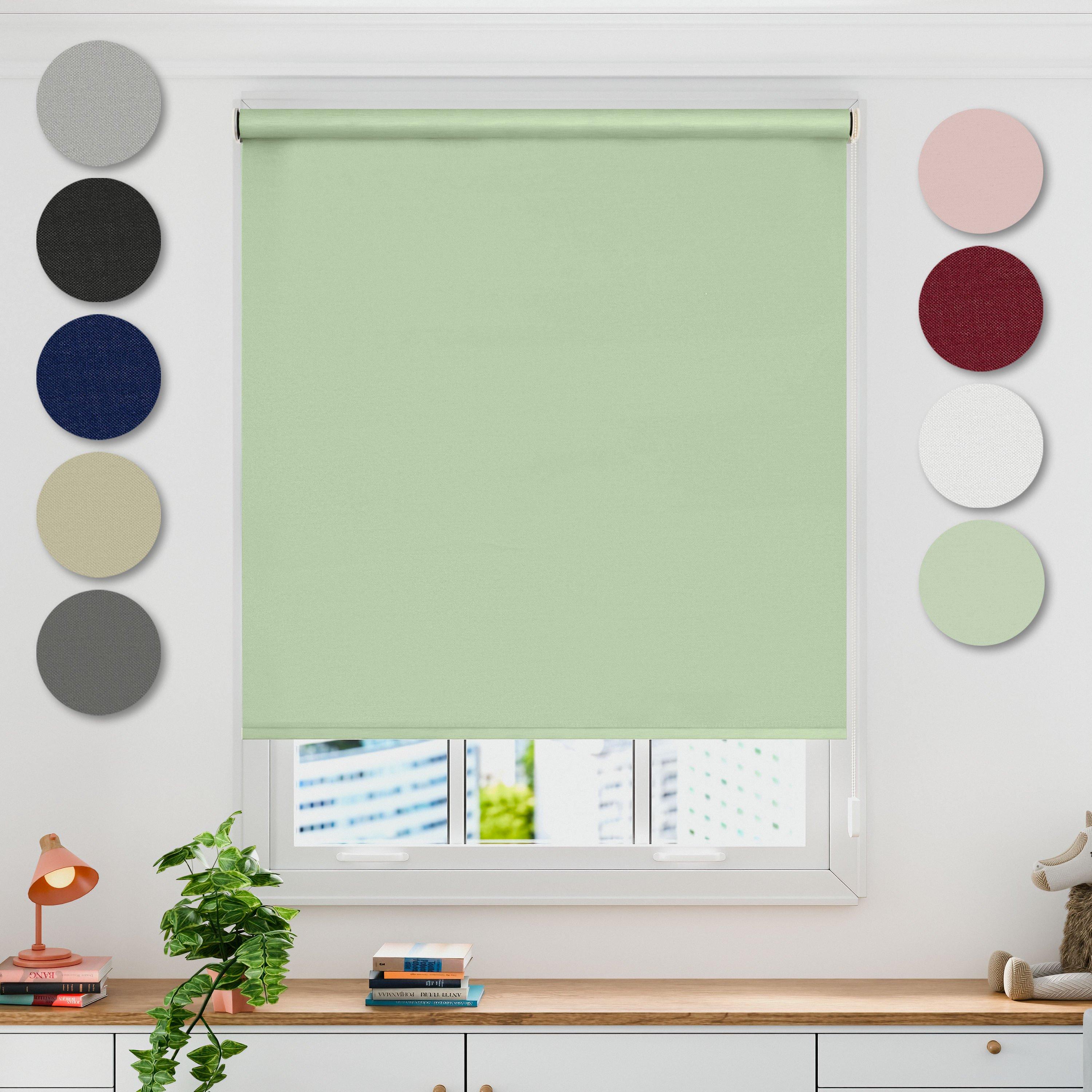 Sage Green - Emma Barclay - Blackout Roller Blind Thermal - 1
