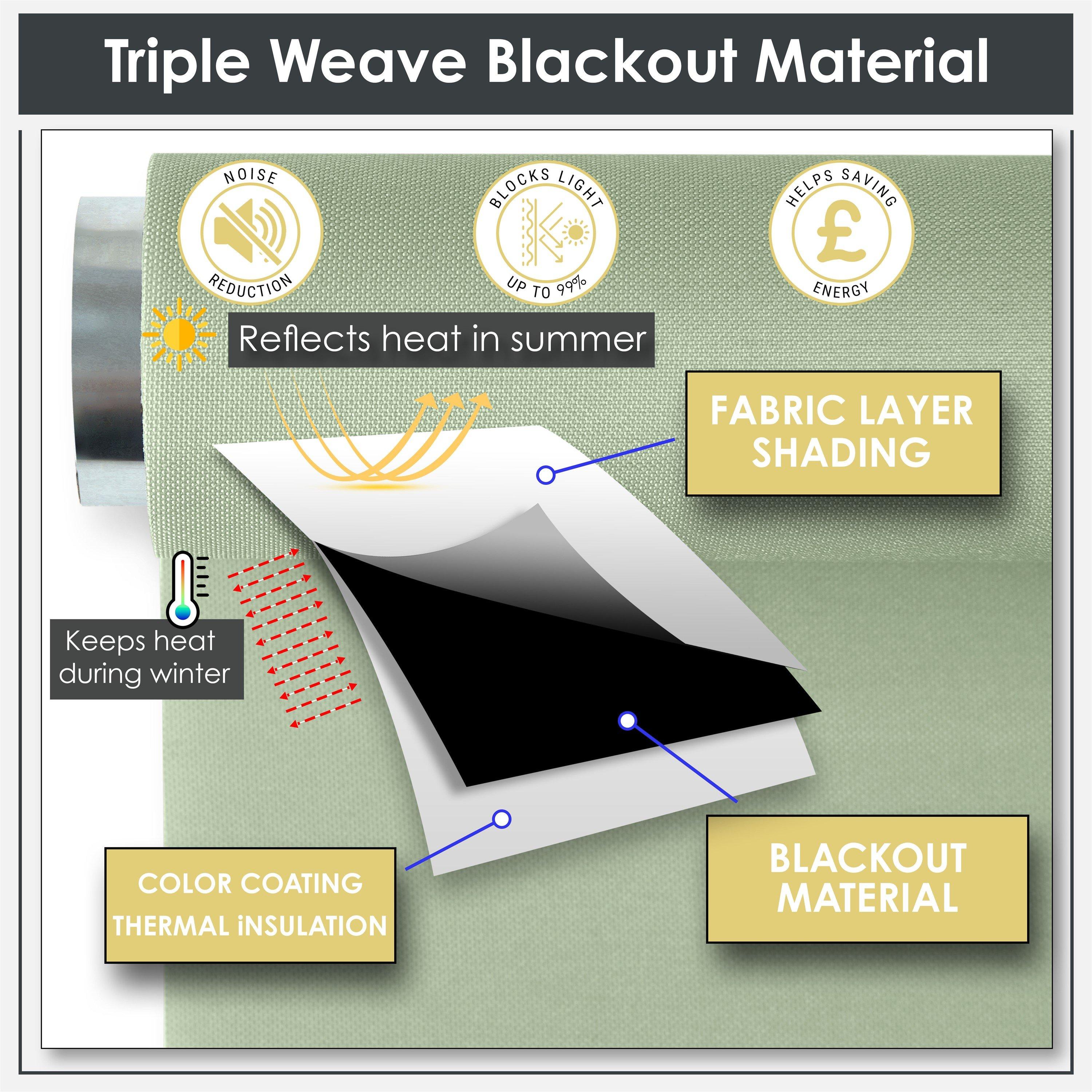 Sage Green - Emma Barclay - Blackout Roller Blind Thermal - 4
