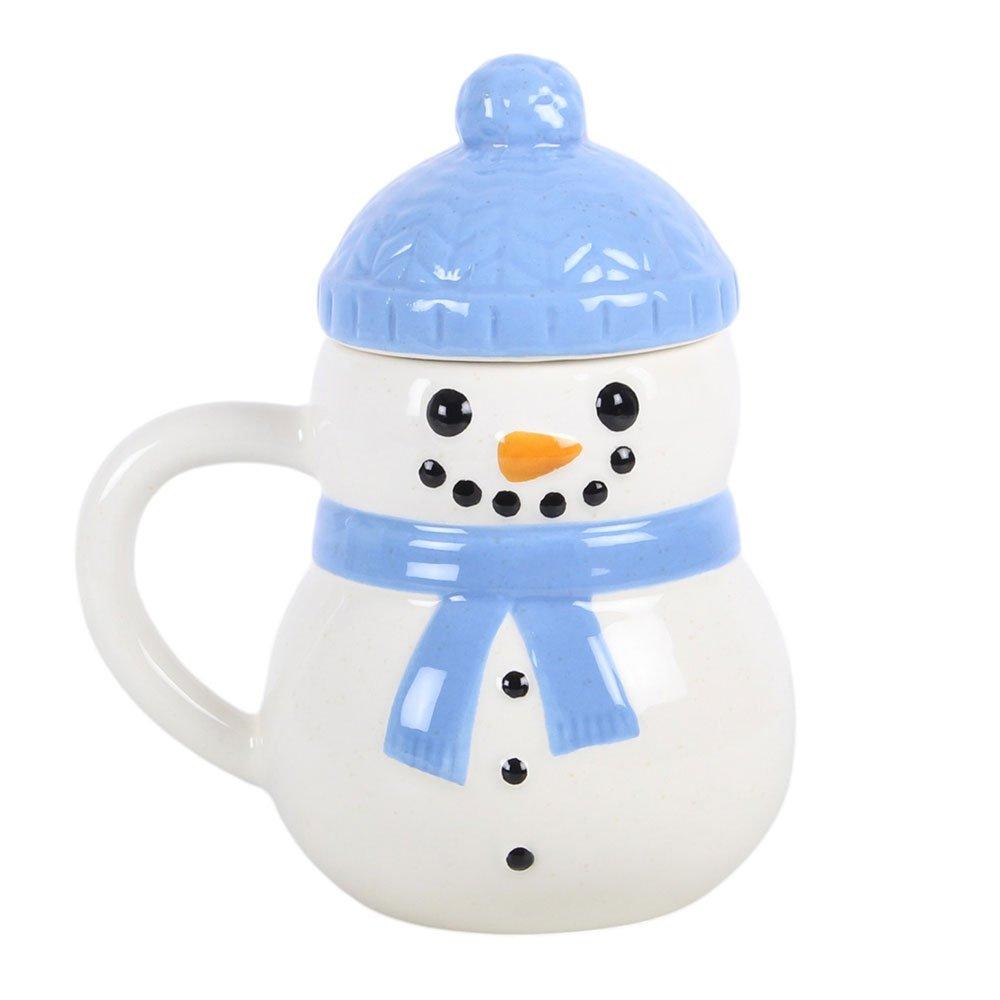 White - Something Different - Winter Snowman Lidded Mug - 2
