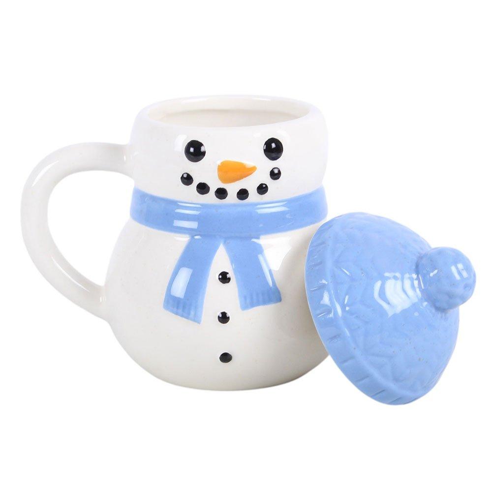 White - Something Different - Winter Snowman Lidded Mug - 3