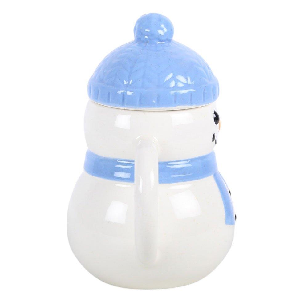 White - Something Different - Winter Snowman Lidded Mug - 4