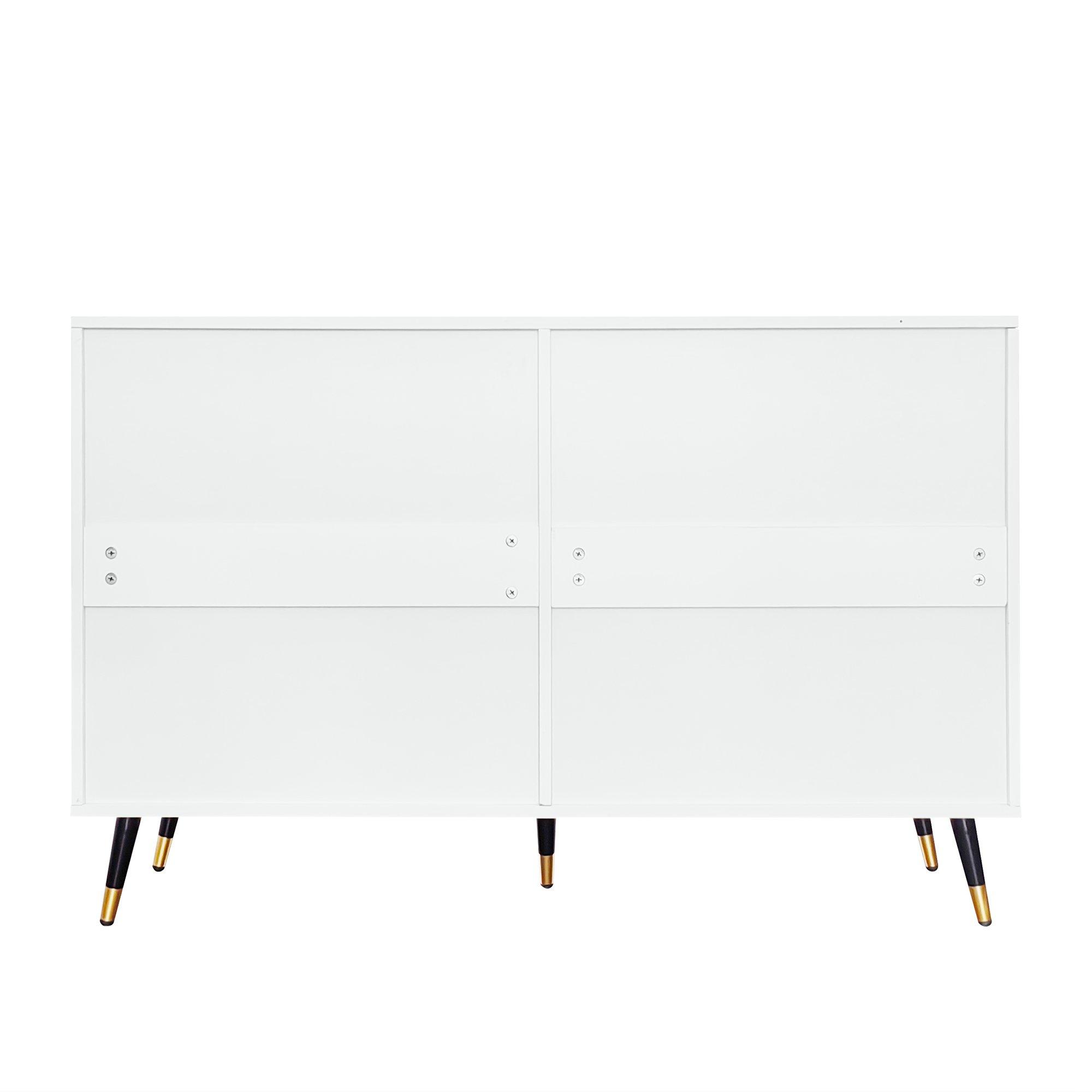 White - Urban Meuble - Modern Chest with Gold Accents - 12