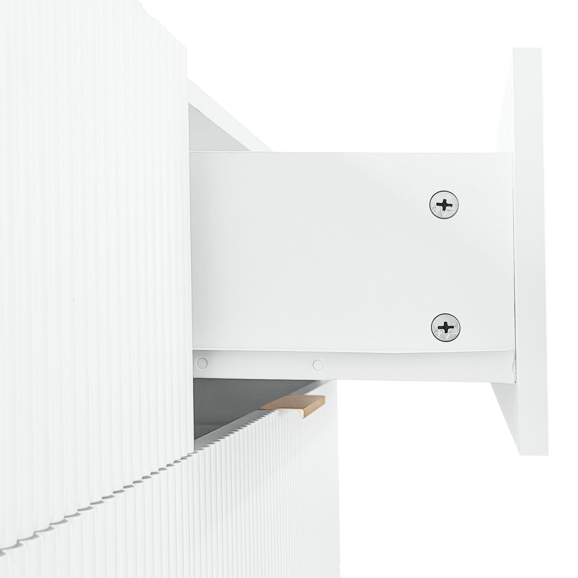 White - Urban Meuble - Modern Chest with Gold Accents - 15