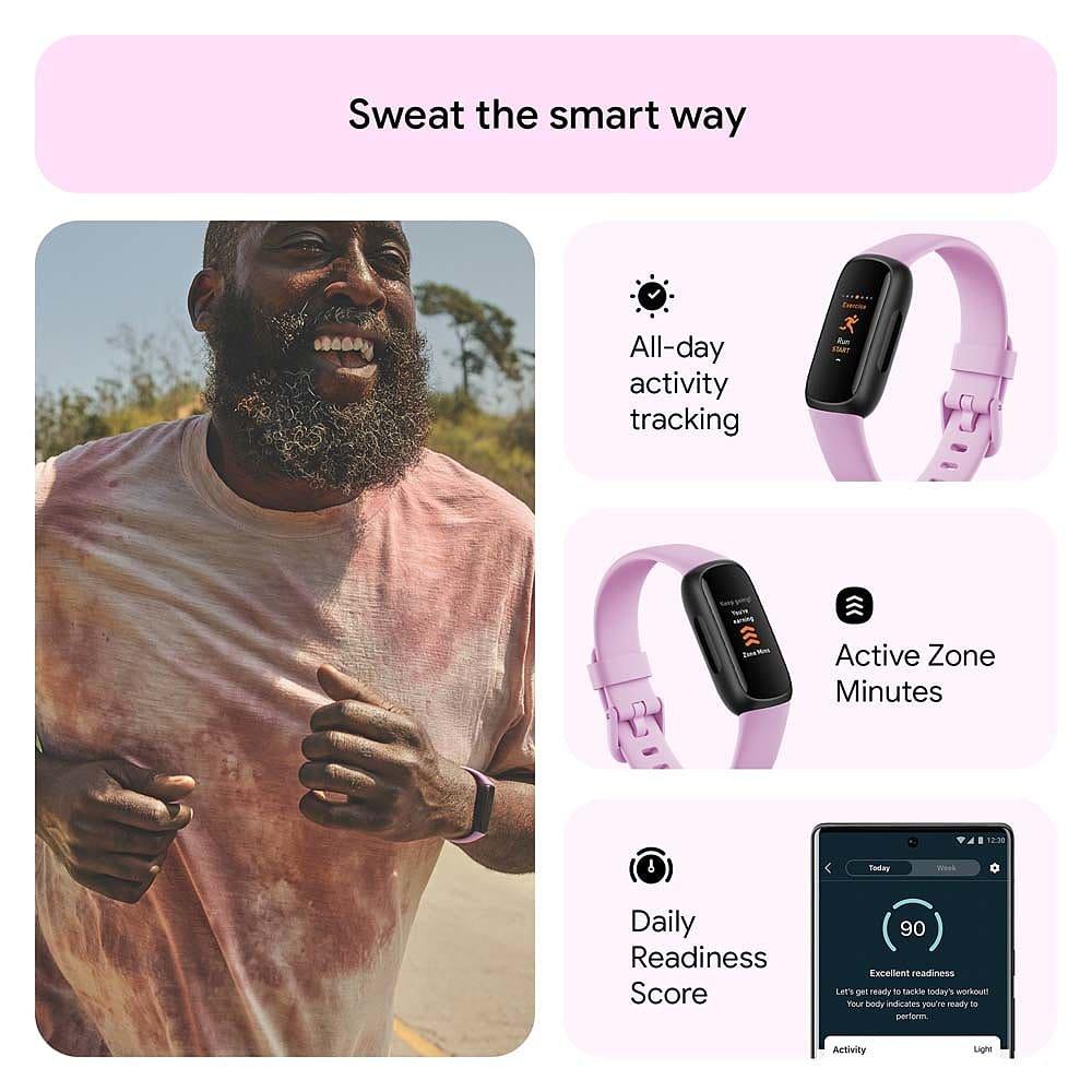 Electronics - Fitbit - Inspire 3 Fitness Tracker Lilac Bliss - 3