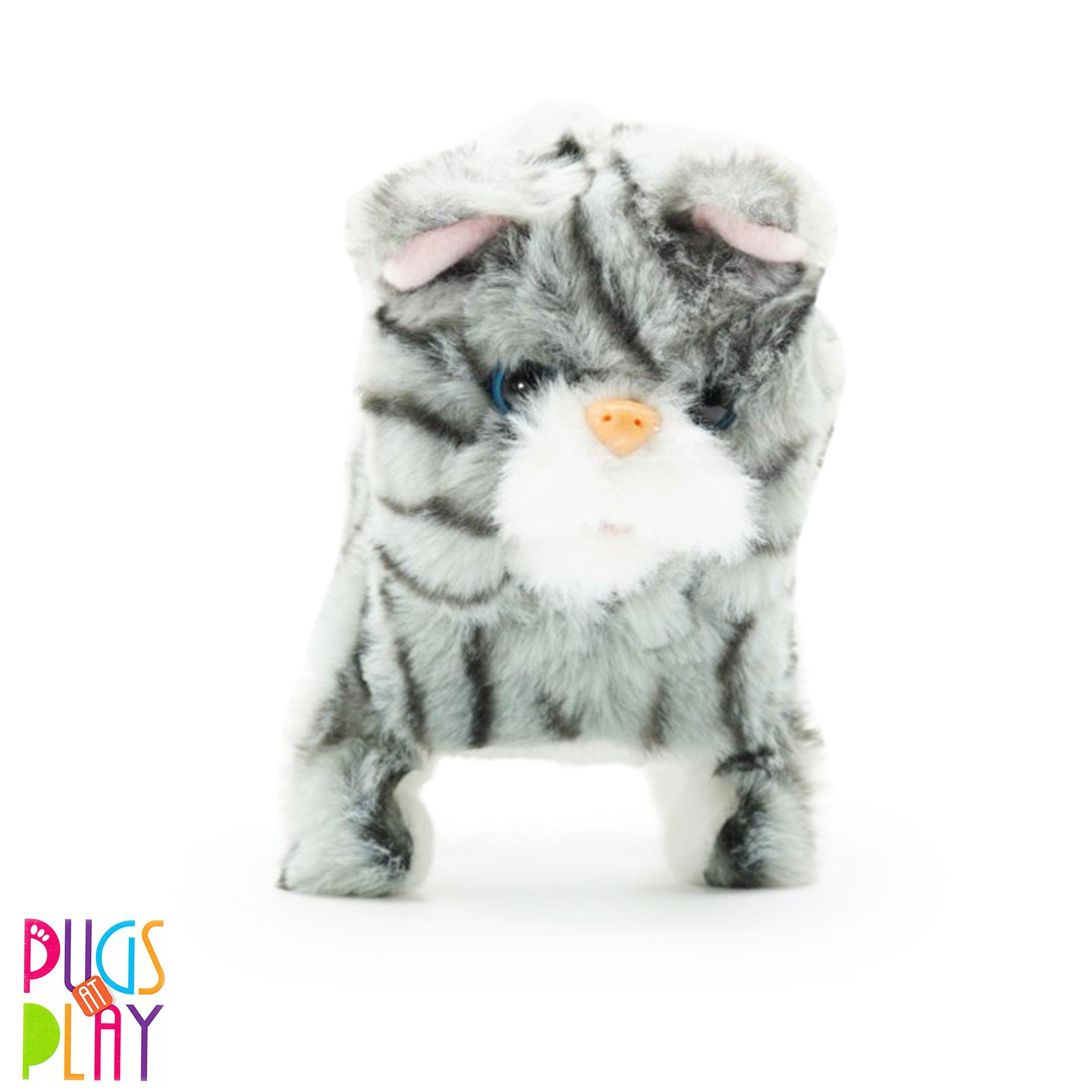 Multi - Pugs at Play - Zoe Interactive Walking Cat Plush Toy - 1