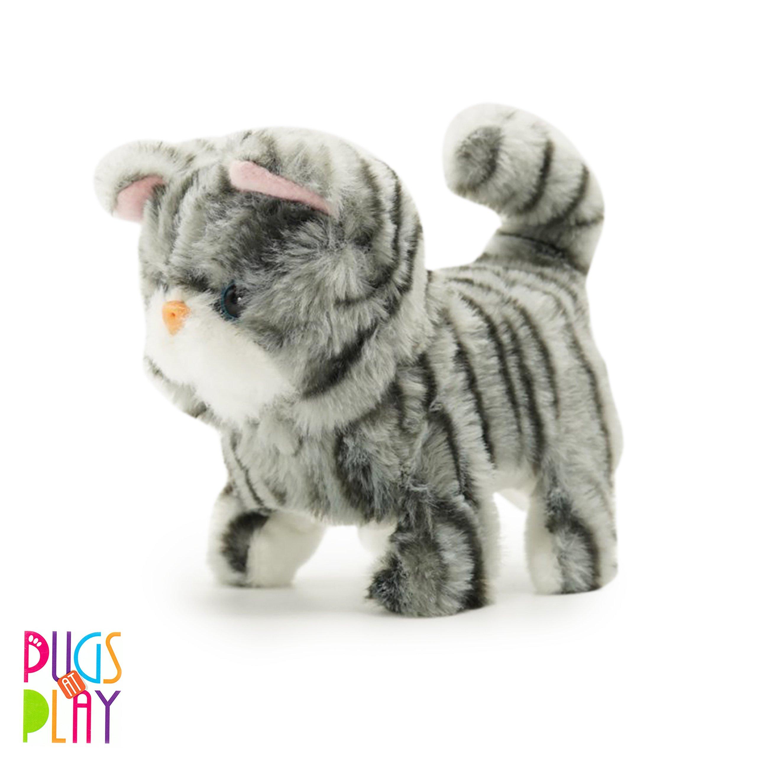 Multi - Pugs at Play - Zoe Interactive Walking Cat Plush Toy - 2