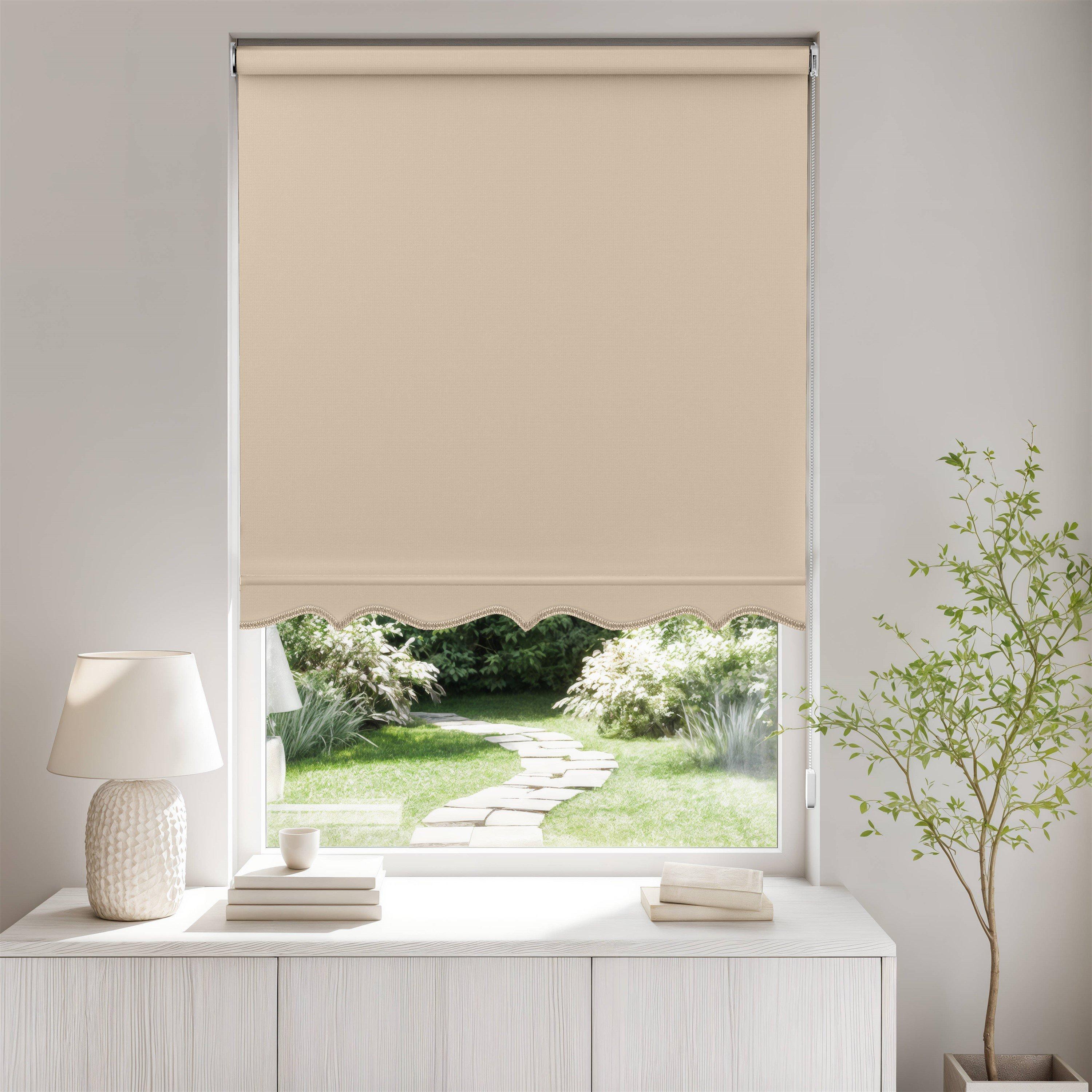 Natural Cream - Emma Barclay - Scalloped Roller Blind - 5