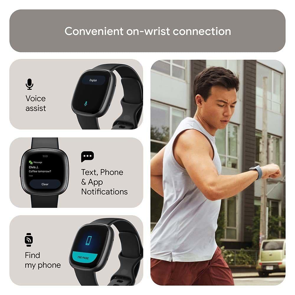 Elektronik - Fitbit - Versa 4 Smartwatch Black & Graphite - 5