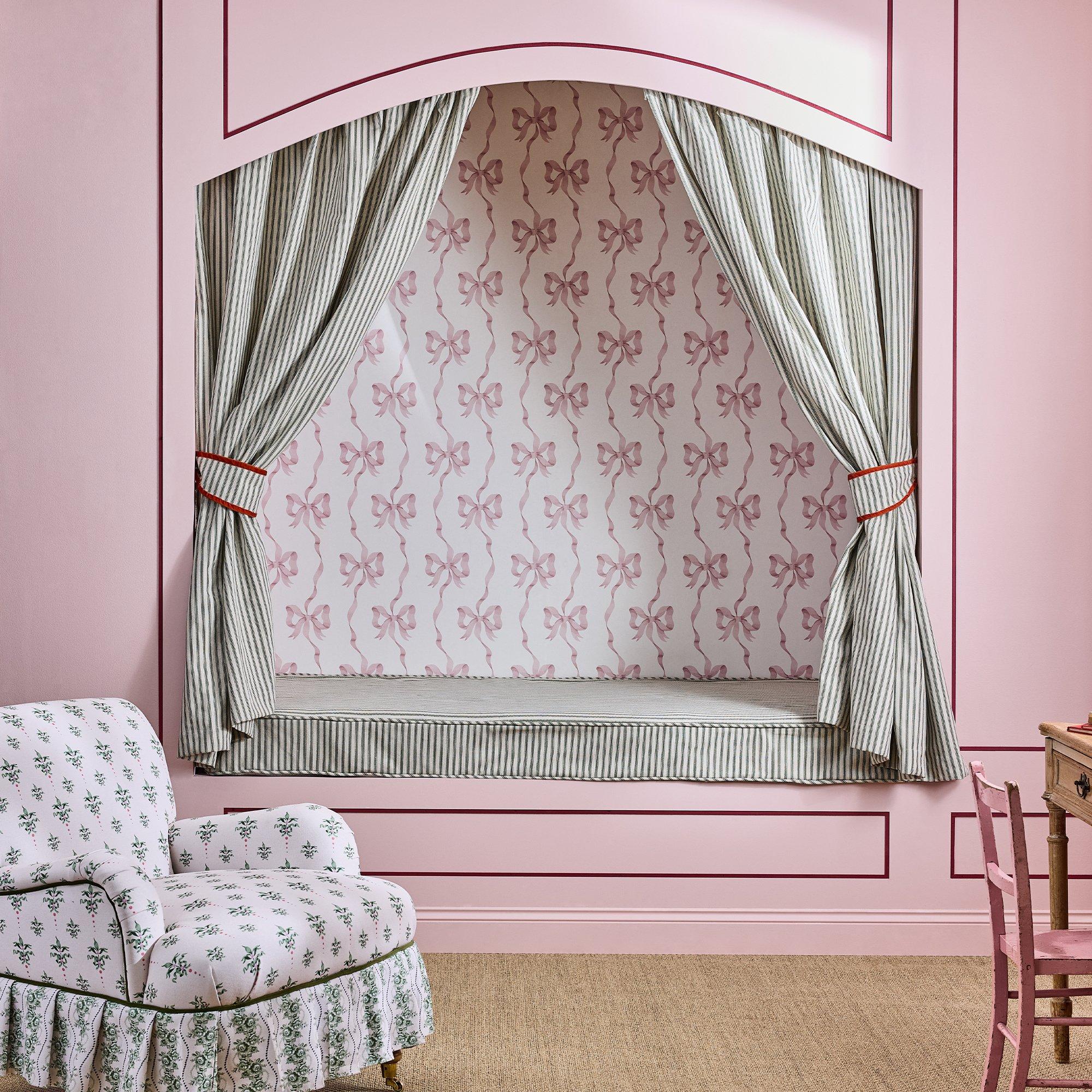 Pink - Cath Kidston - Cath Kidston Ribbon Bow Pink Wallpaper - 4