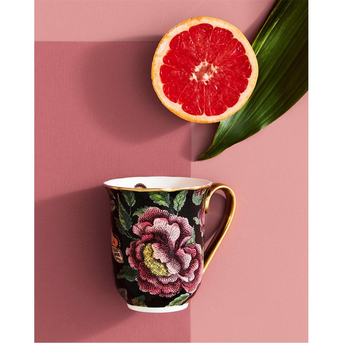 Multi - Spode Creatures of Curiosity - Creatures of Curiosity Black Floral Mug - 7