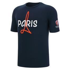 Macron Macron T-Shirt mit Logo auf der Brust in Hellrosa 2022/2023 Paris T-Shirt Mens