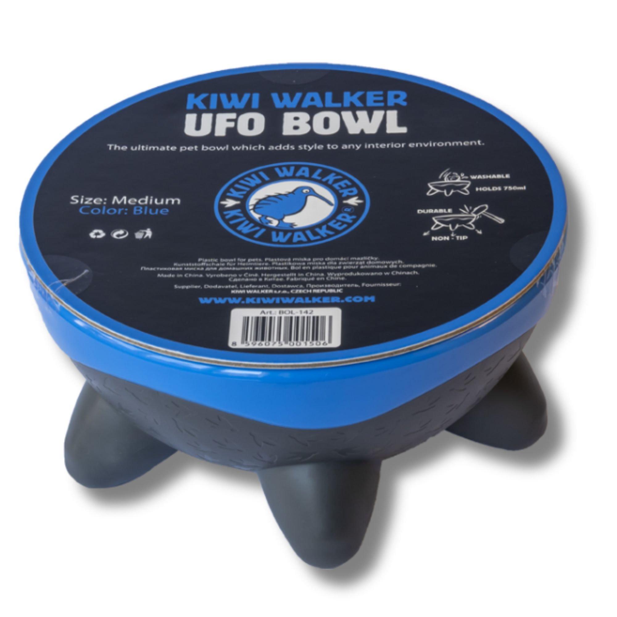 Blue - Kiwi Walker - UFO Dog Bowl - Blue - 3