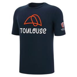 Macron Macron T-Shirt mit Logo auf der Brust in Hellrosa 2022/2023 Toulouse T-Shirt Mens