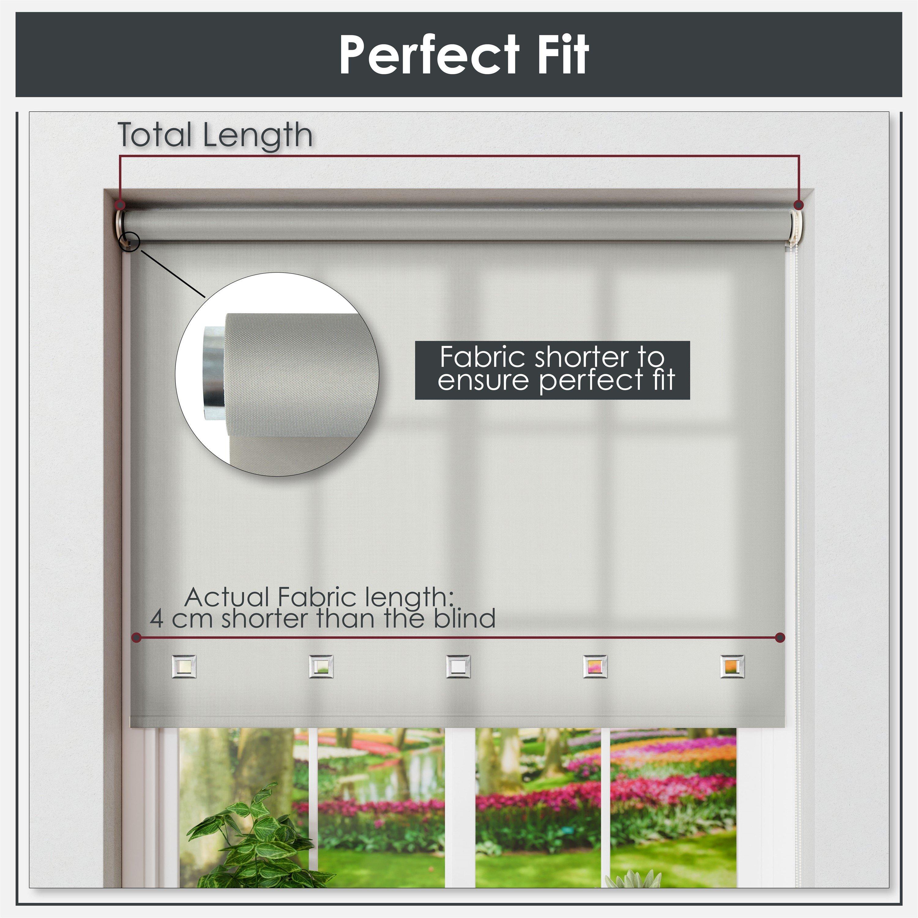 Grey - Emma Barclay - Square Eyelet Roller Blind - 3