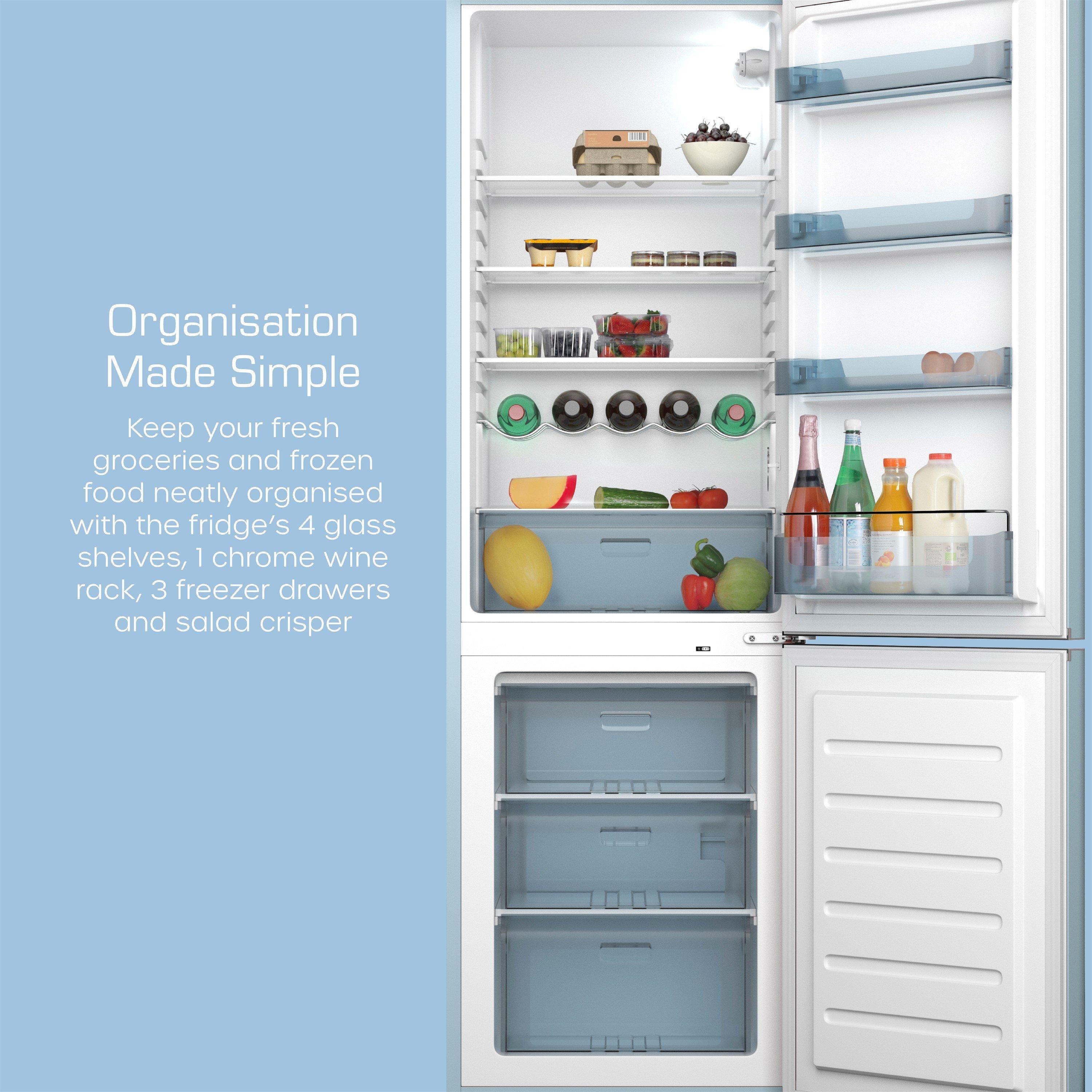 Blue - Swan - Retro Fridge Freezer Blue - 5