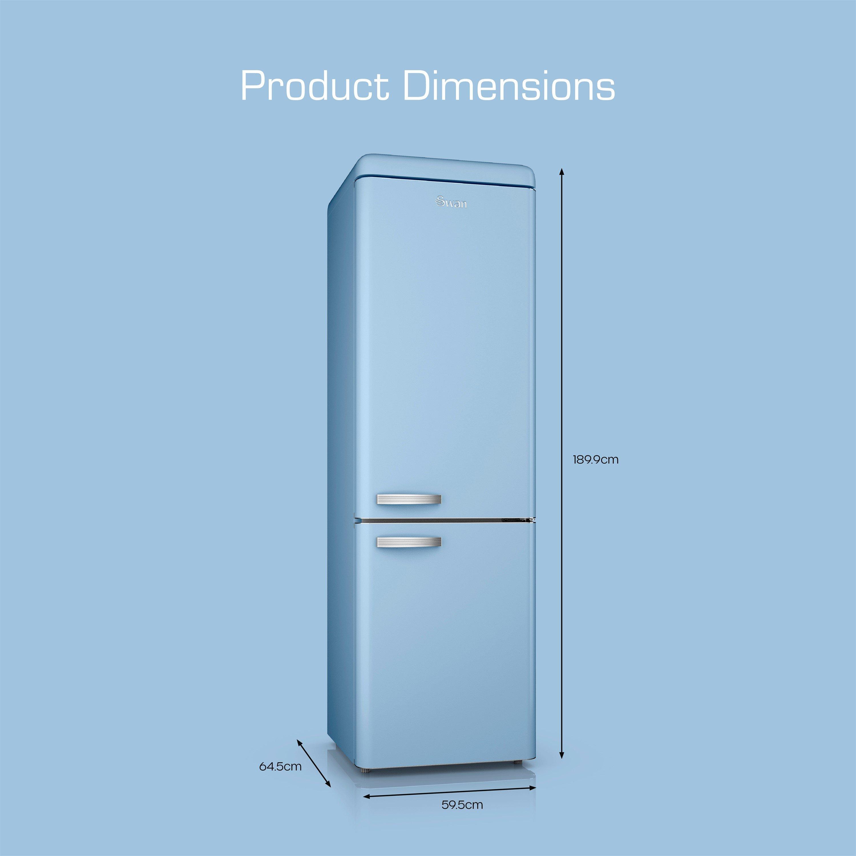 Blue - Swan - Retro Fridge Freezer Blue - 6