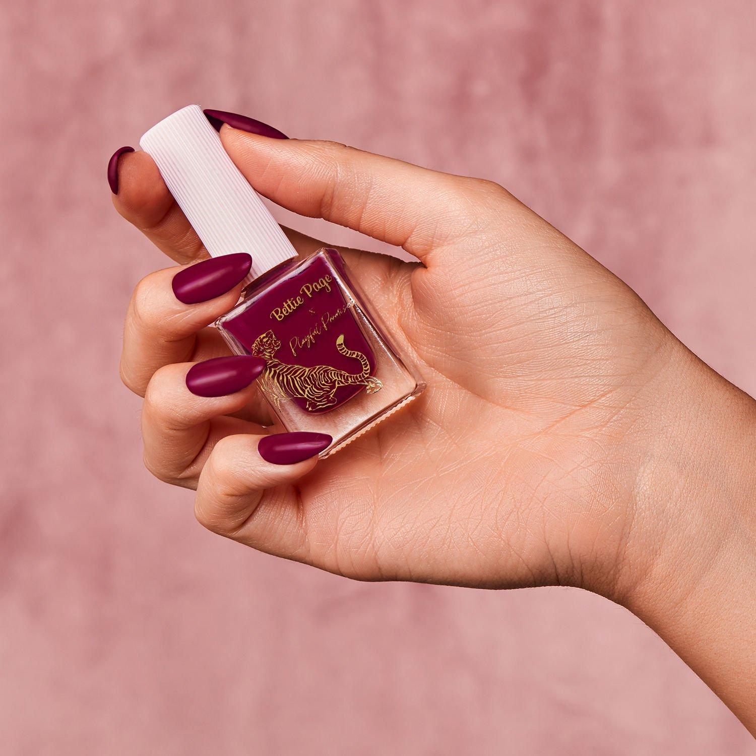 Cherry Red - Playful Promises - Bettie Page Long Lasting Eco Nail Polish - 2