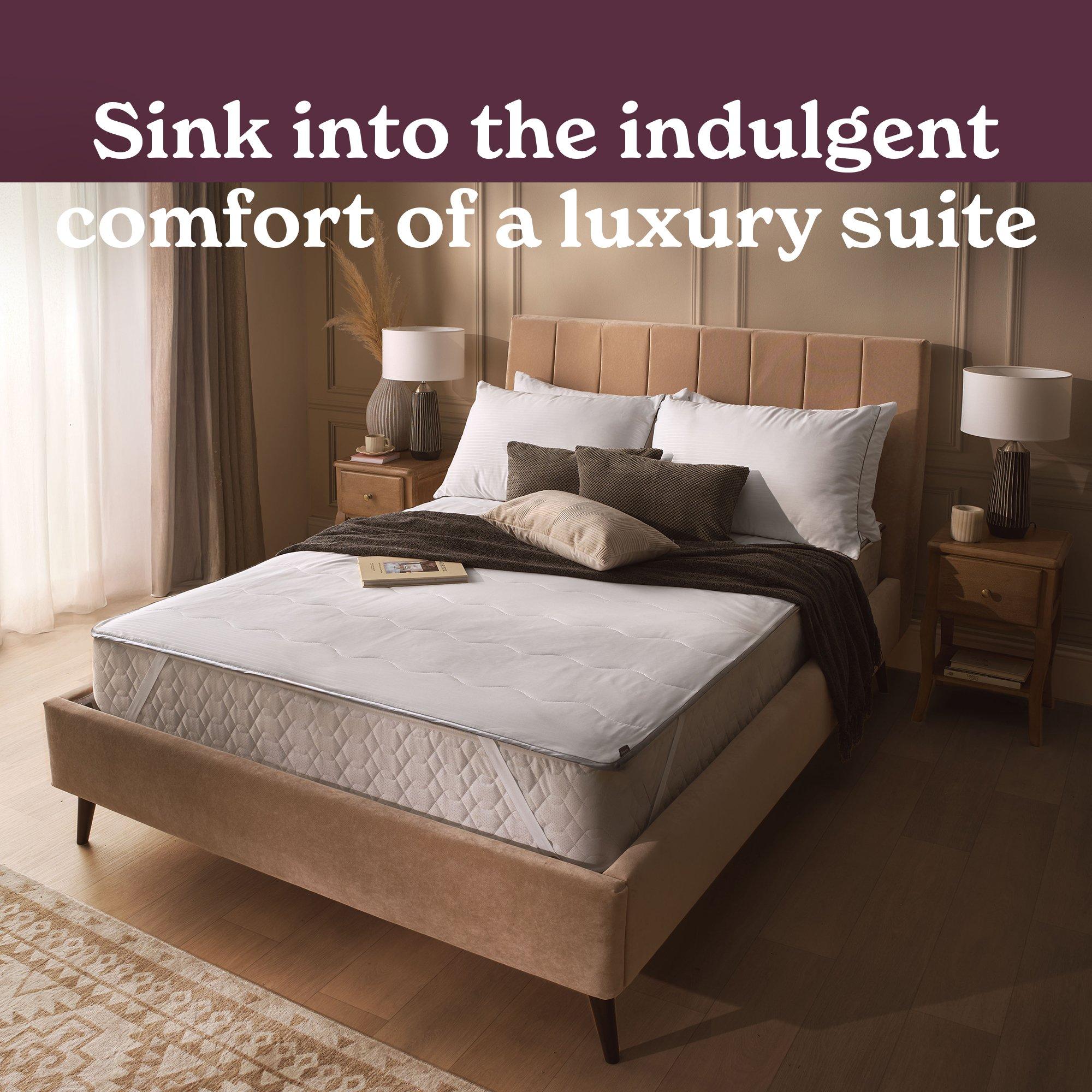 White - Sleepeezee - Hotel Luxe Quilted Mattress Protector - 2