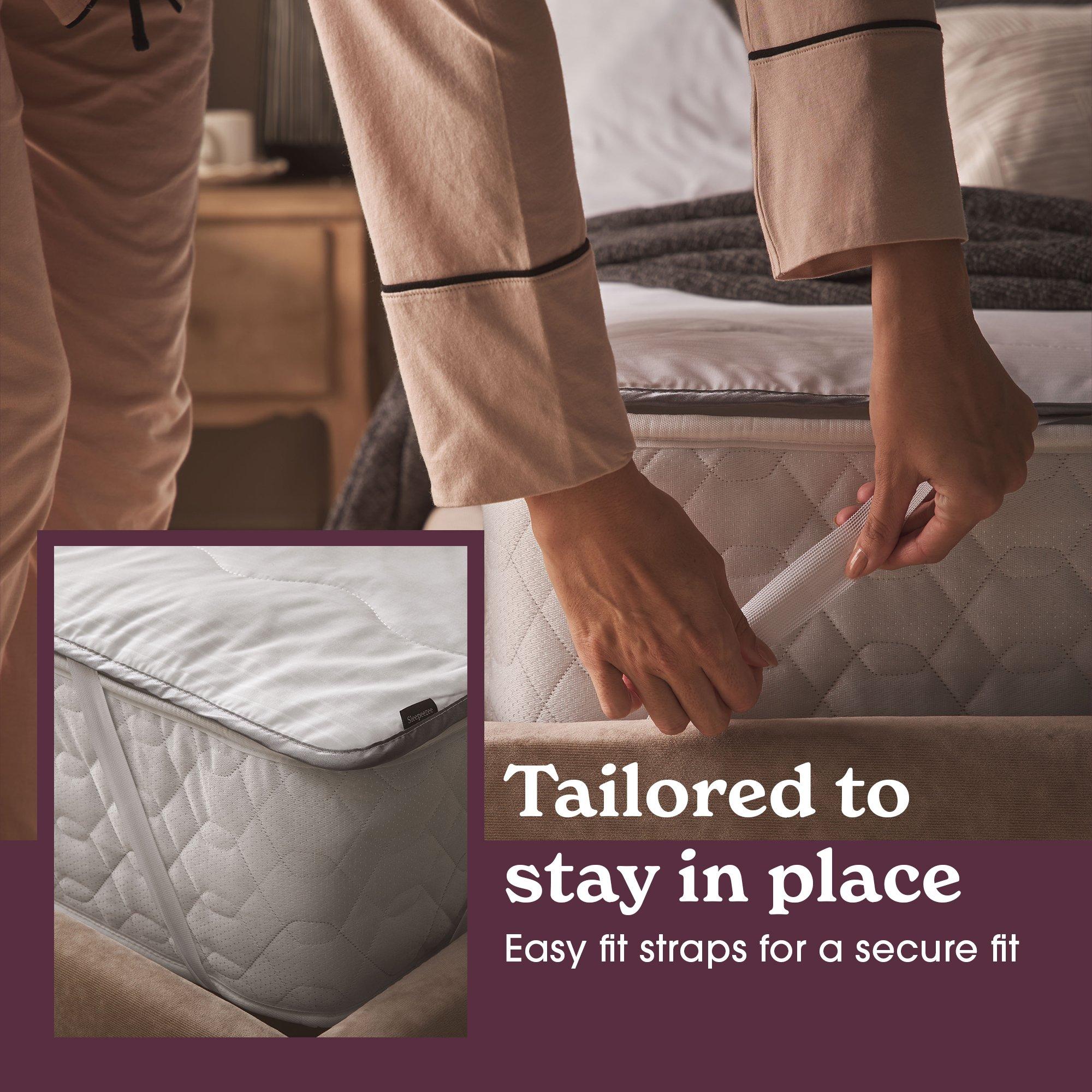 White - Sleepeezee - Hotel Luxe Quilted Mattress Protector - 6