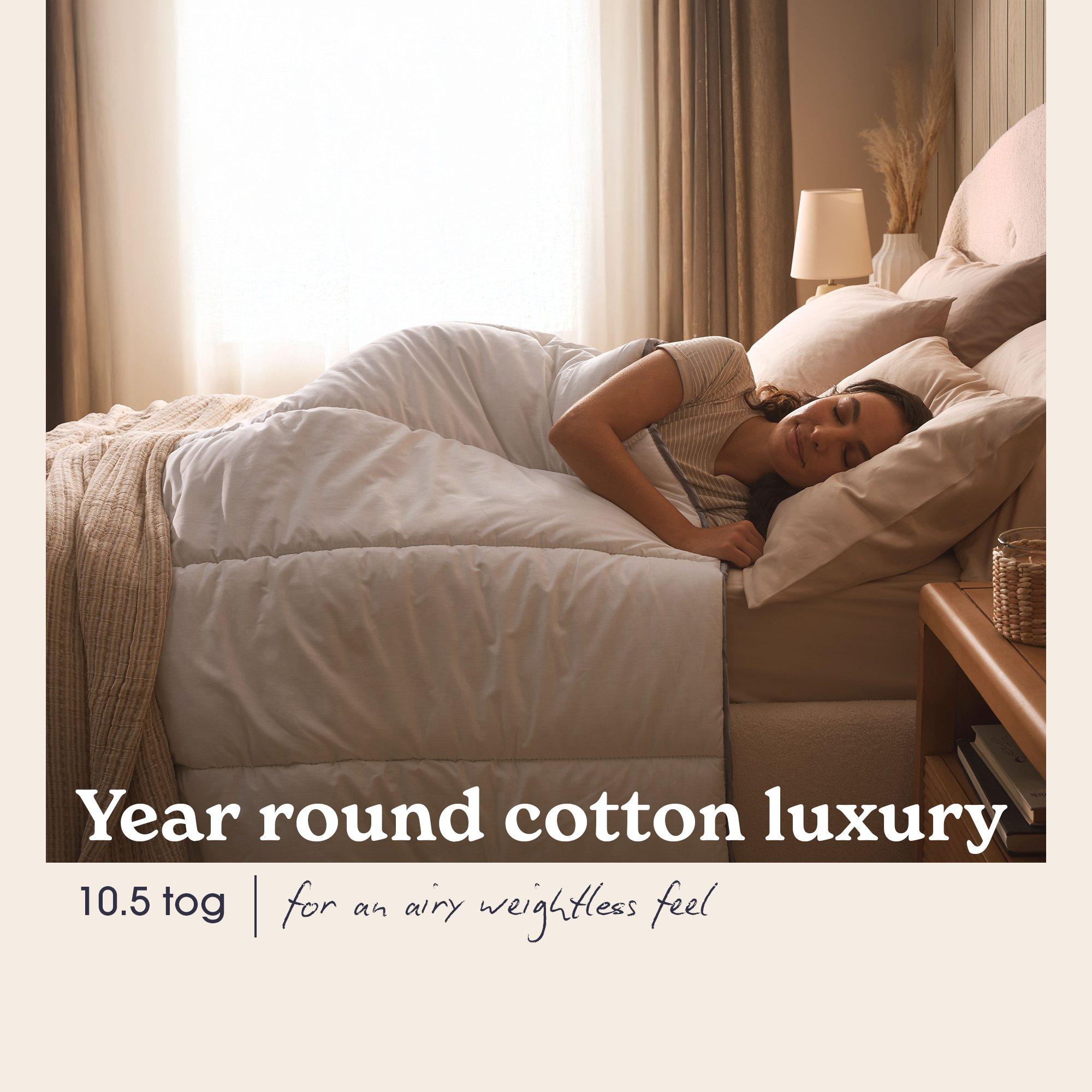 White - Sleepeezee - Sumptuous Cotton 10.5 Tog Duvet - 5