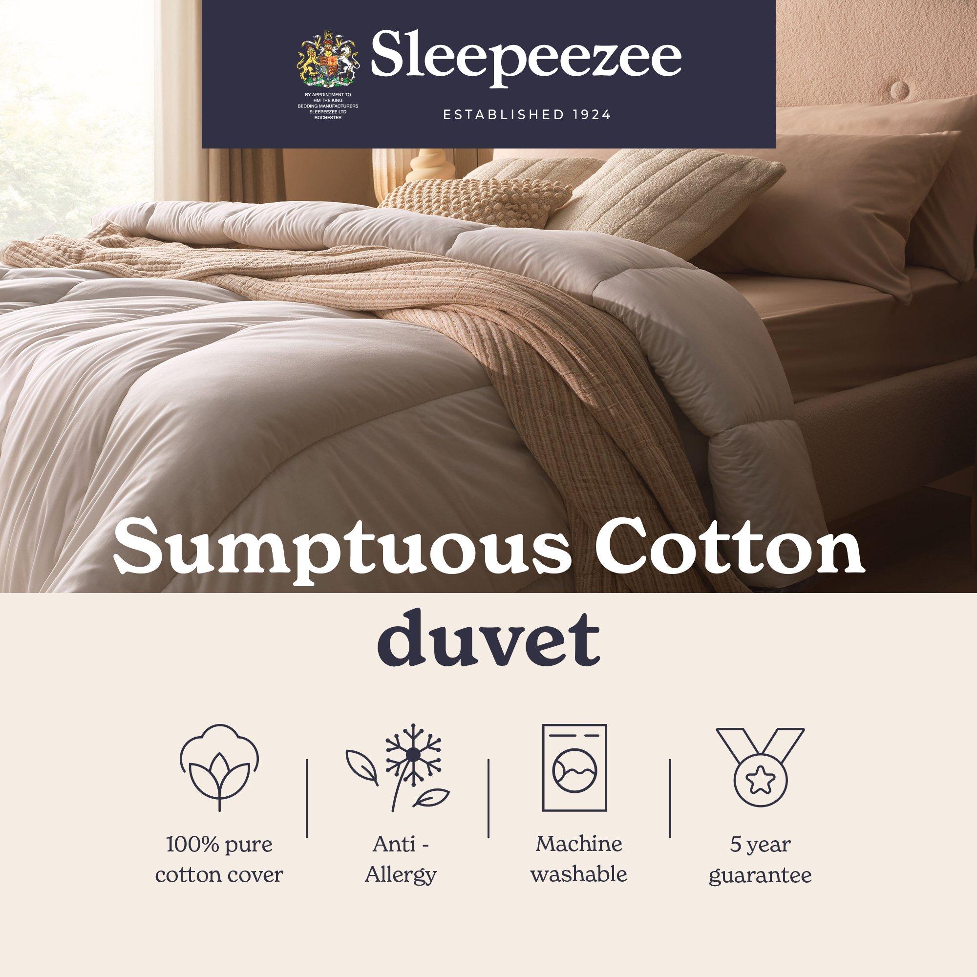 White - Sleepeezee - Sumptuous Cotton 10.5 Tog Duvet - 9