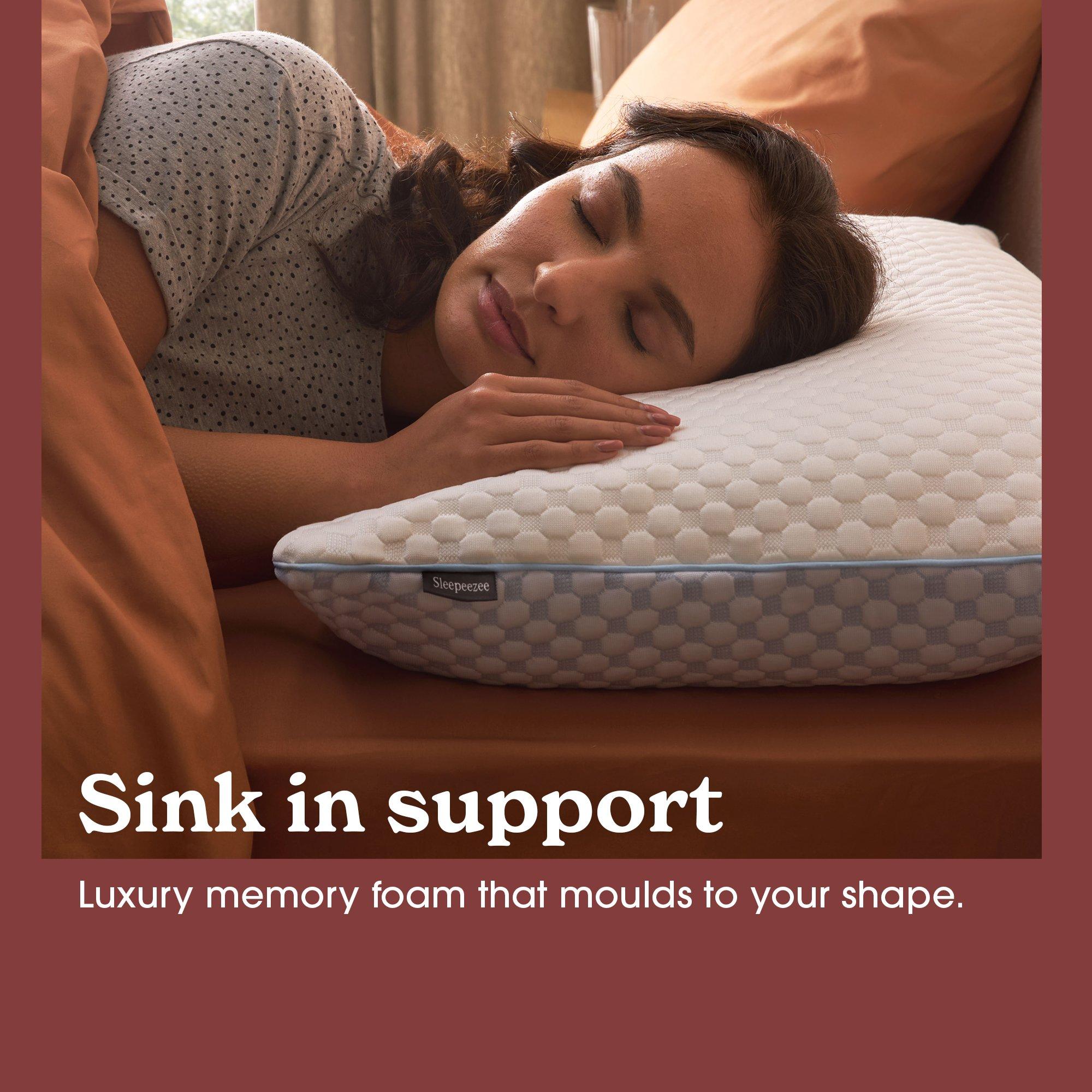 White - Sleepeezee - All Seasons Memory Foam Pillow - 3