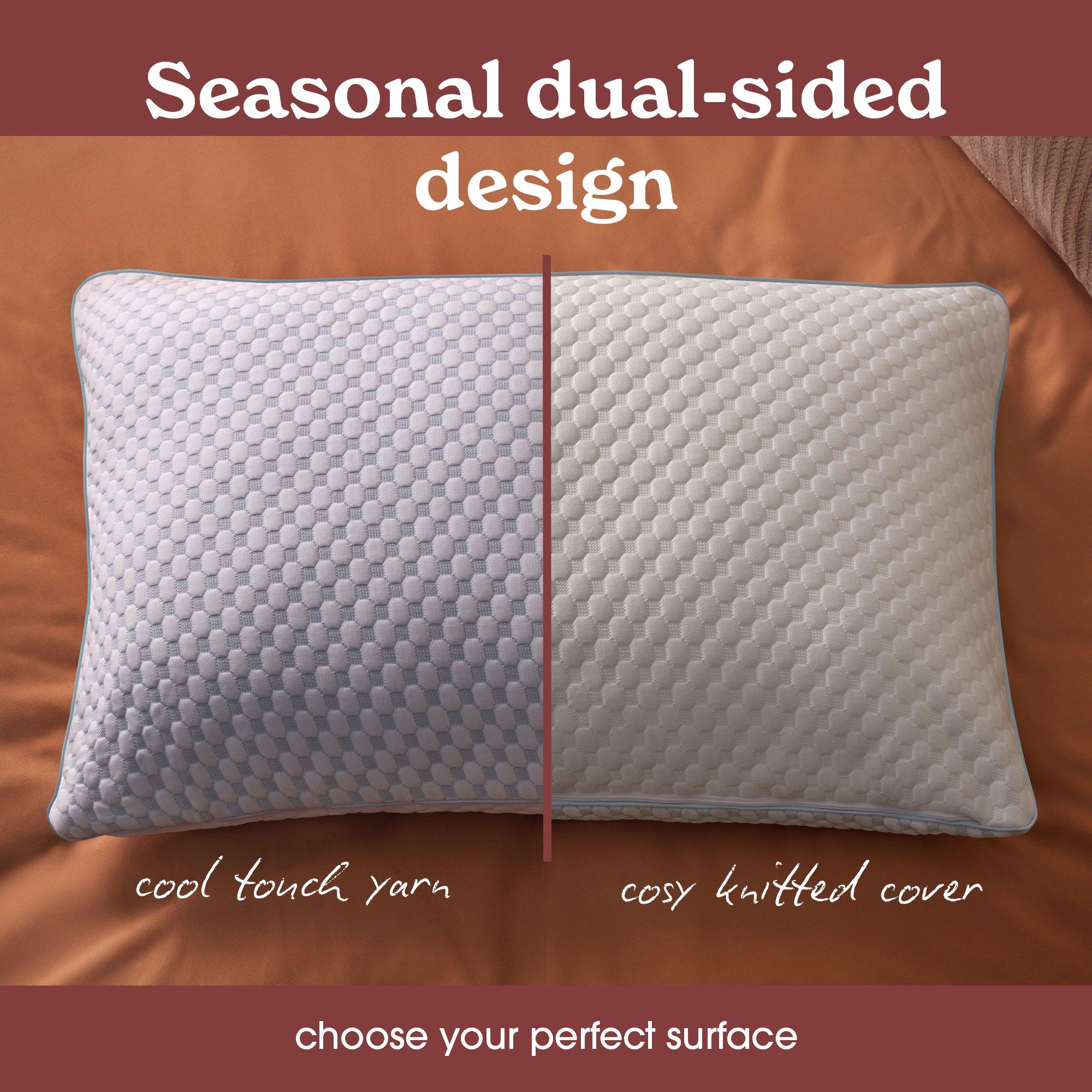 White - Sleepeezee - All Seasons Memory Foam Pillow - 4