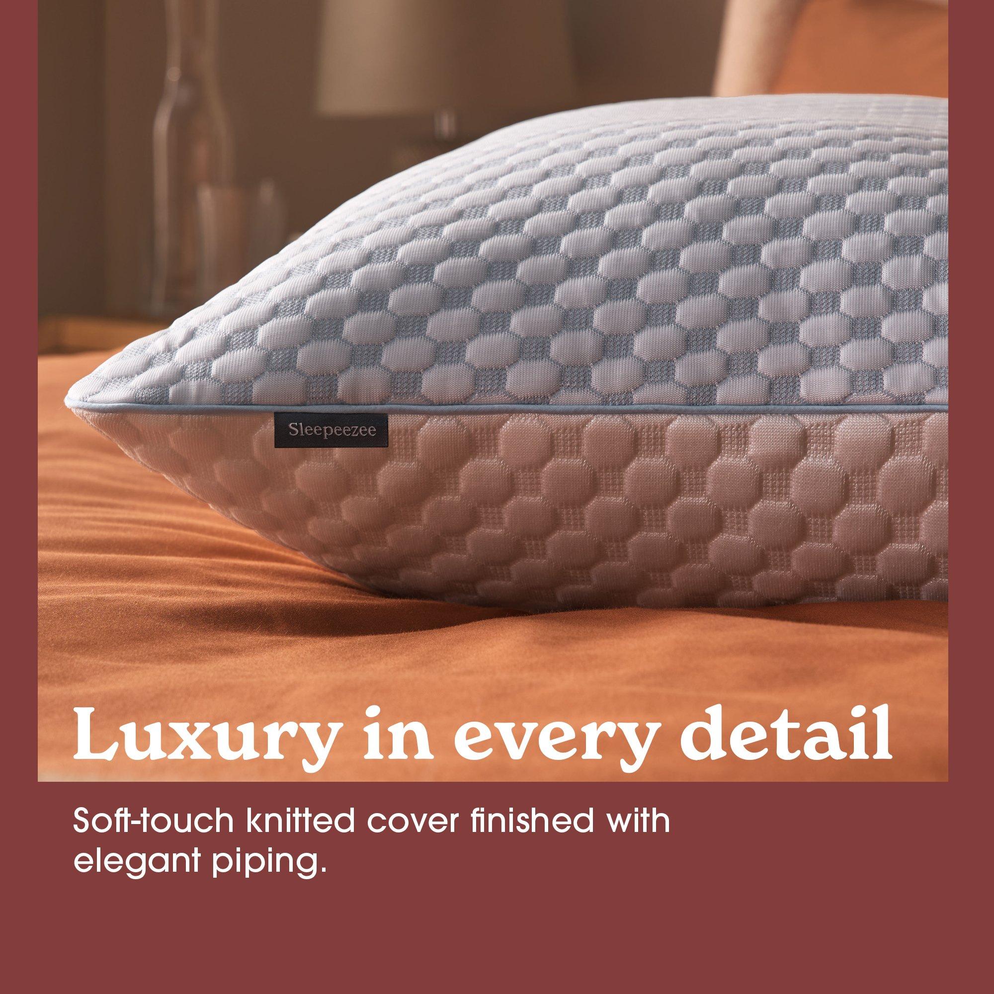 White - Sleepeezee - All Seasons Memory Foam Pillow - 6