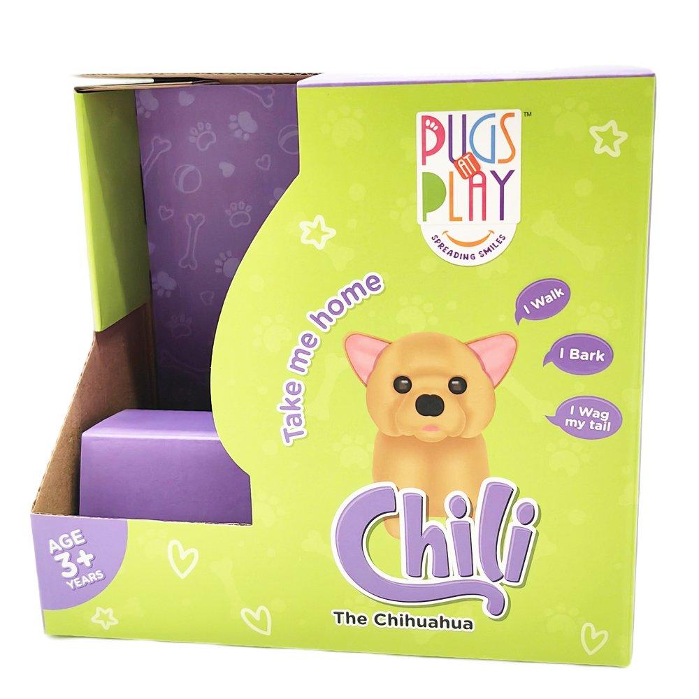 Multi - Pugs at Play - Chili Interactive Walking Dog Plush Toy - 11