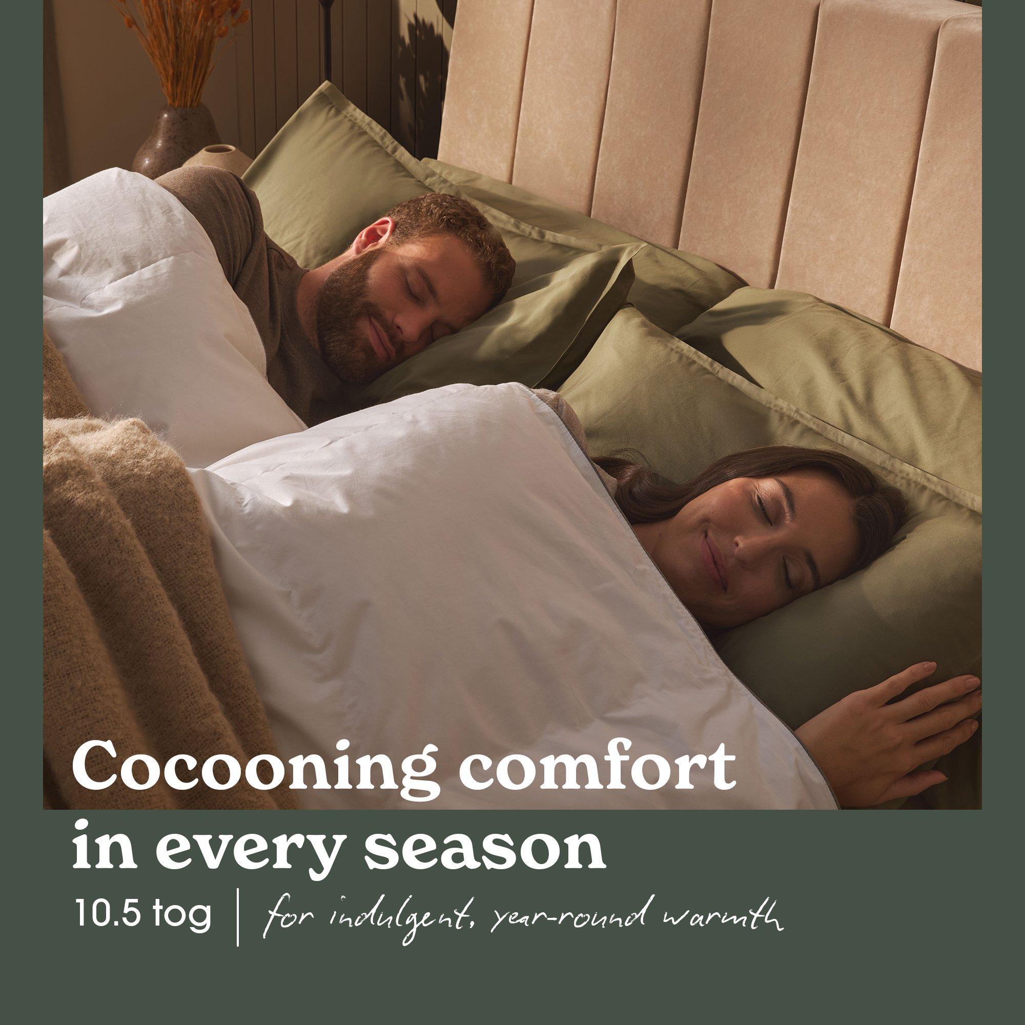 White - Sleepeezee - Natural Feather and Down 10.5 Tog Duvet - 3