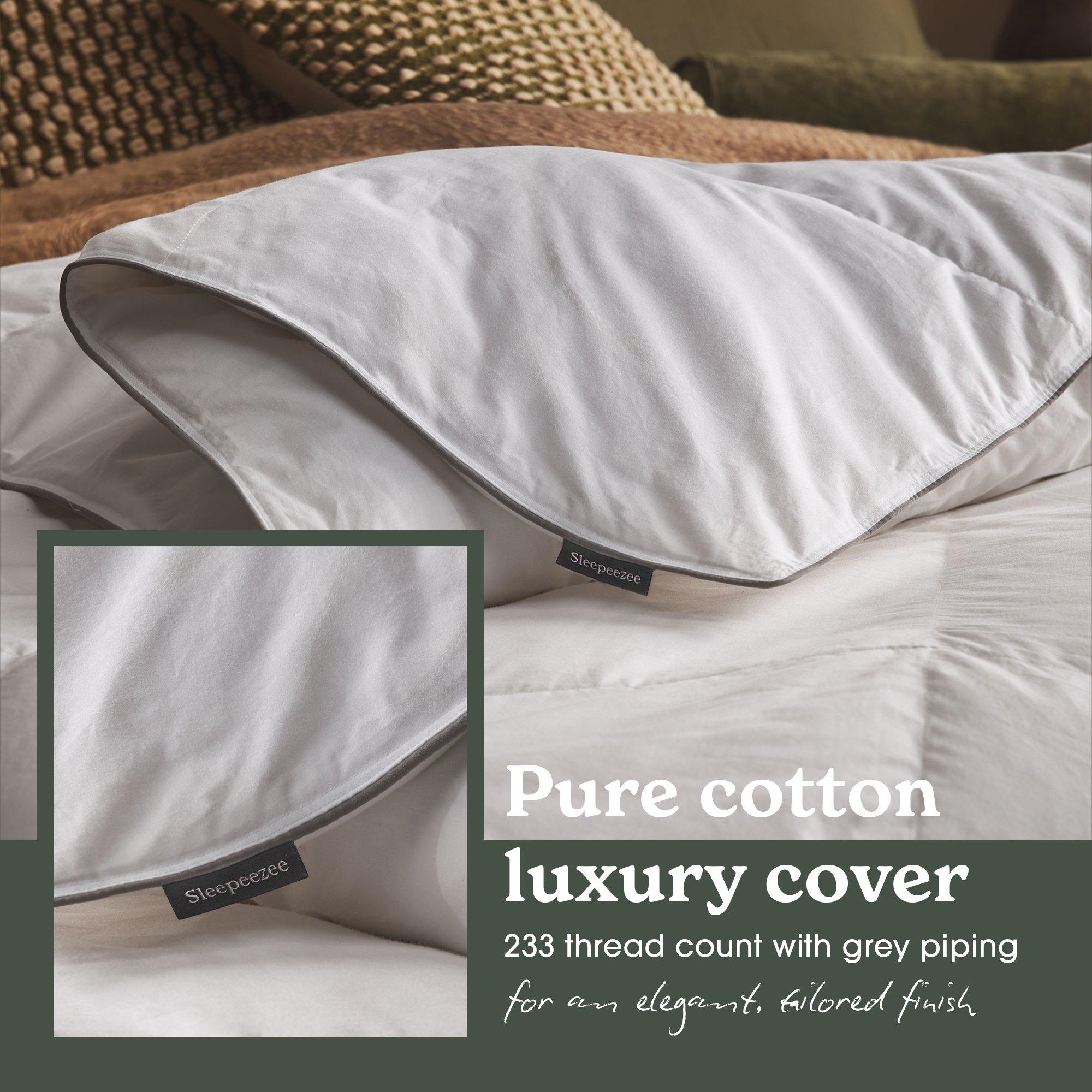 White - Sleepeezee - Natural Feather and Down 10.5 Tog Duvet - 5