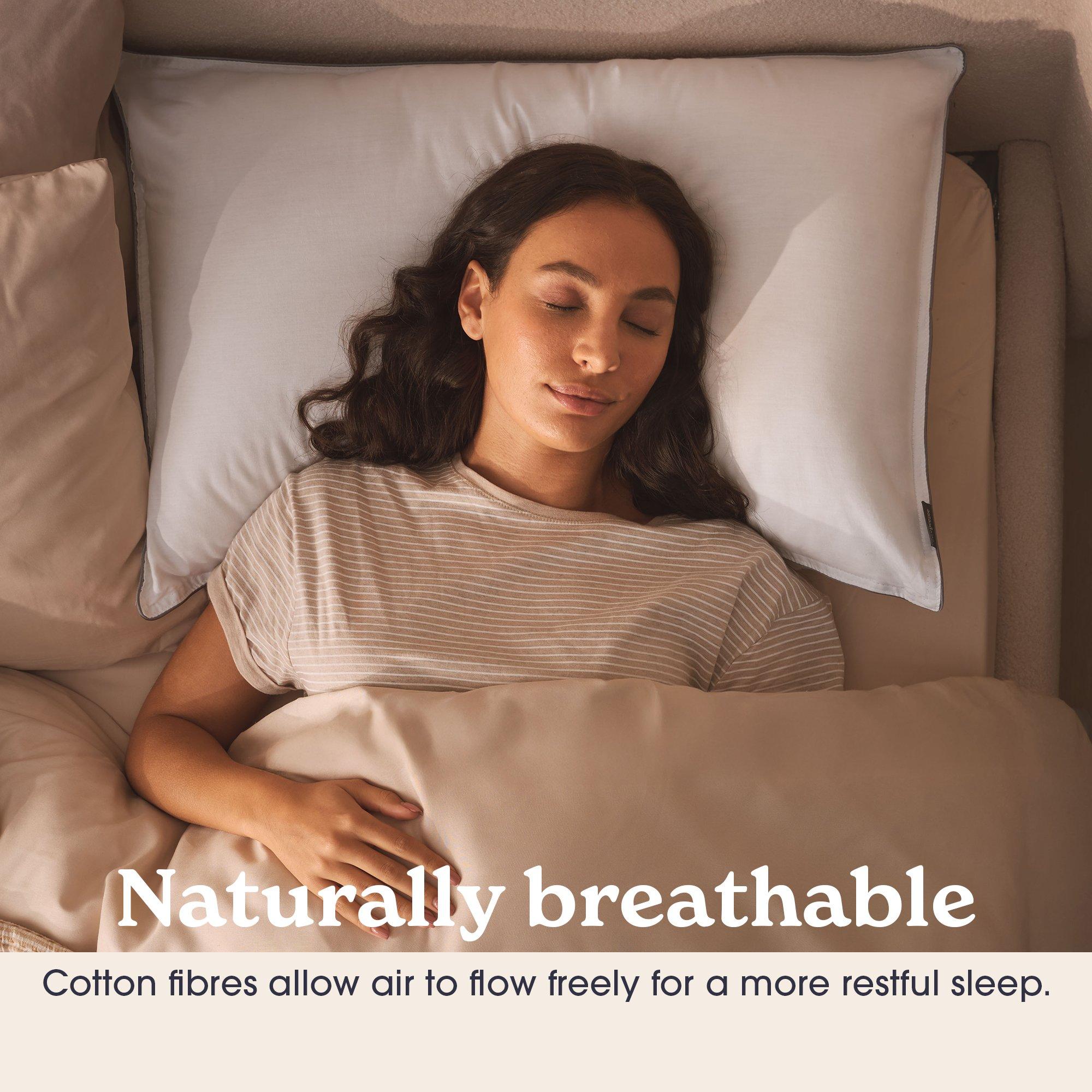 White - Sleepeezee - Sumptuous Cotton Pillow - 4