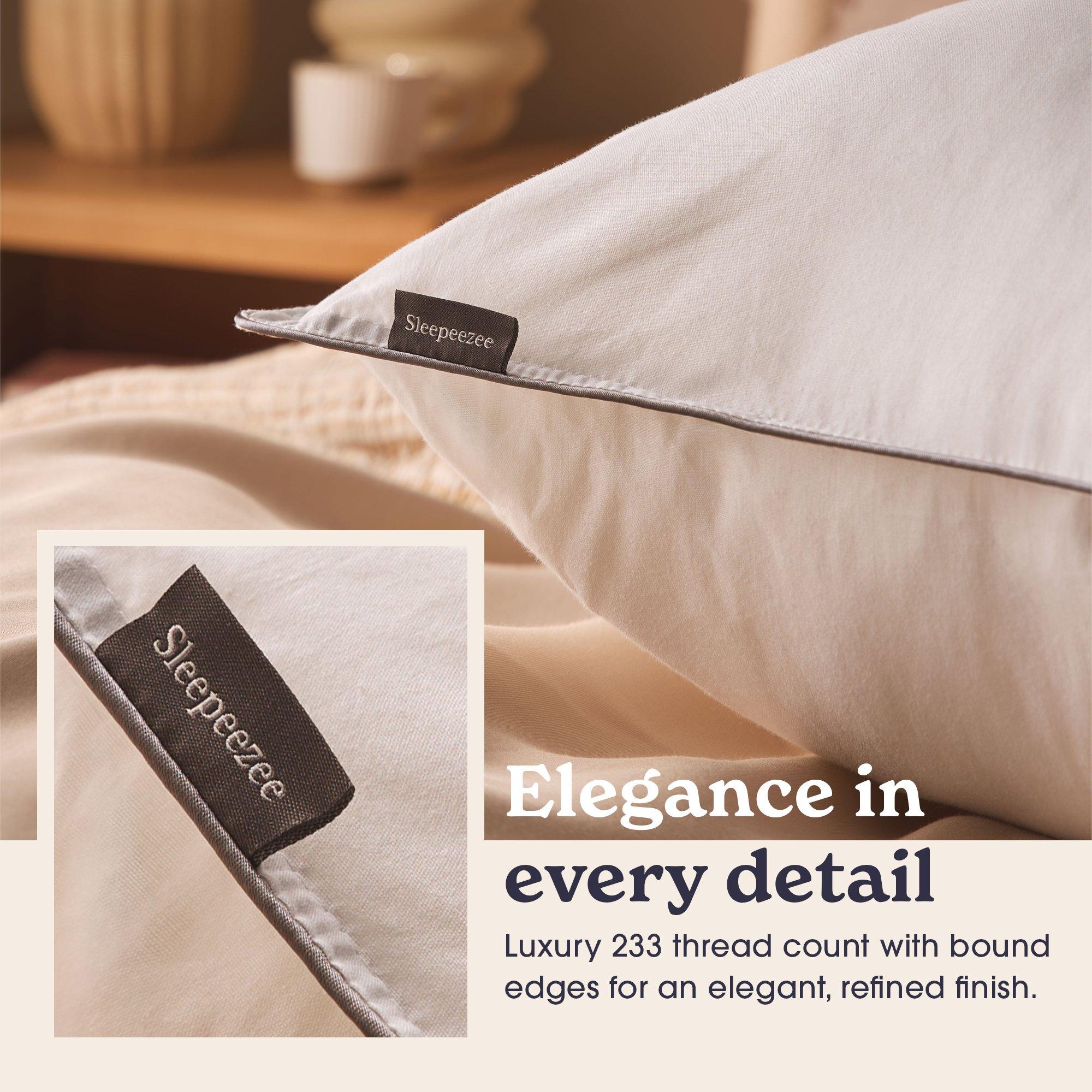 White - Sleepeezee - Sumptuous Cotton Pillow - 5