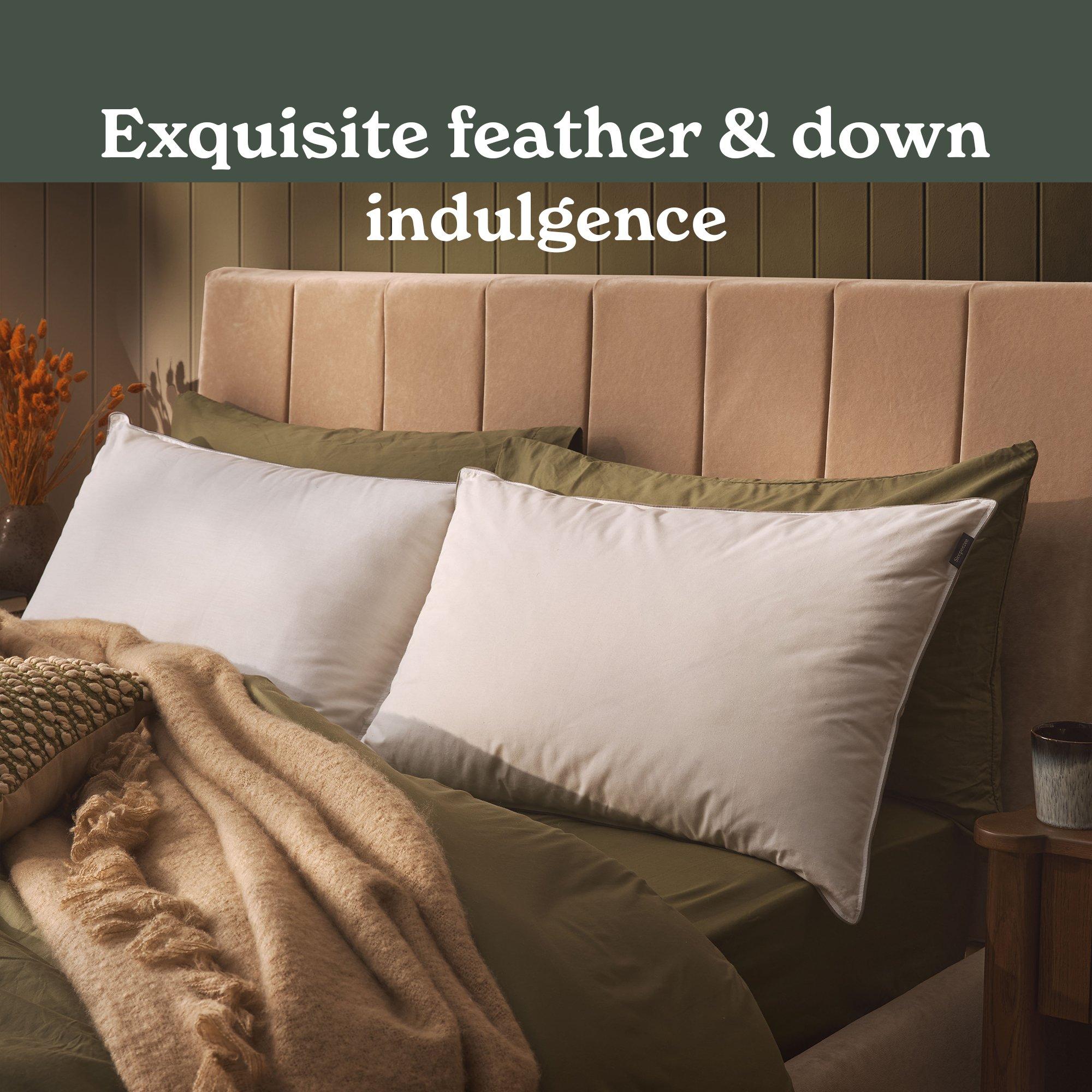 White - Sleepeezee - Natural Feather and Down Pillow - 2