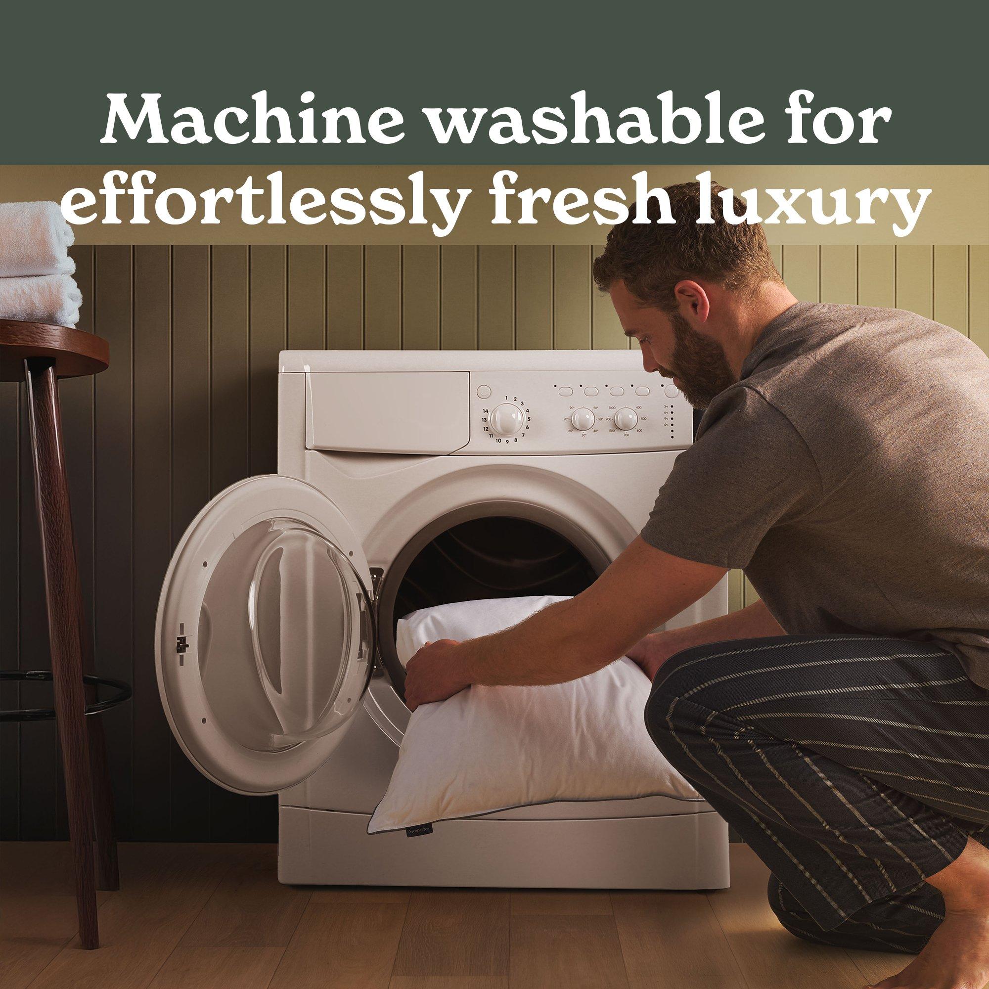 White - Sleepeezee - Natural Feather and Down Pillow - 5