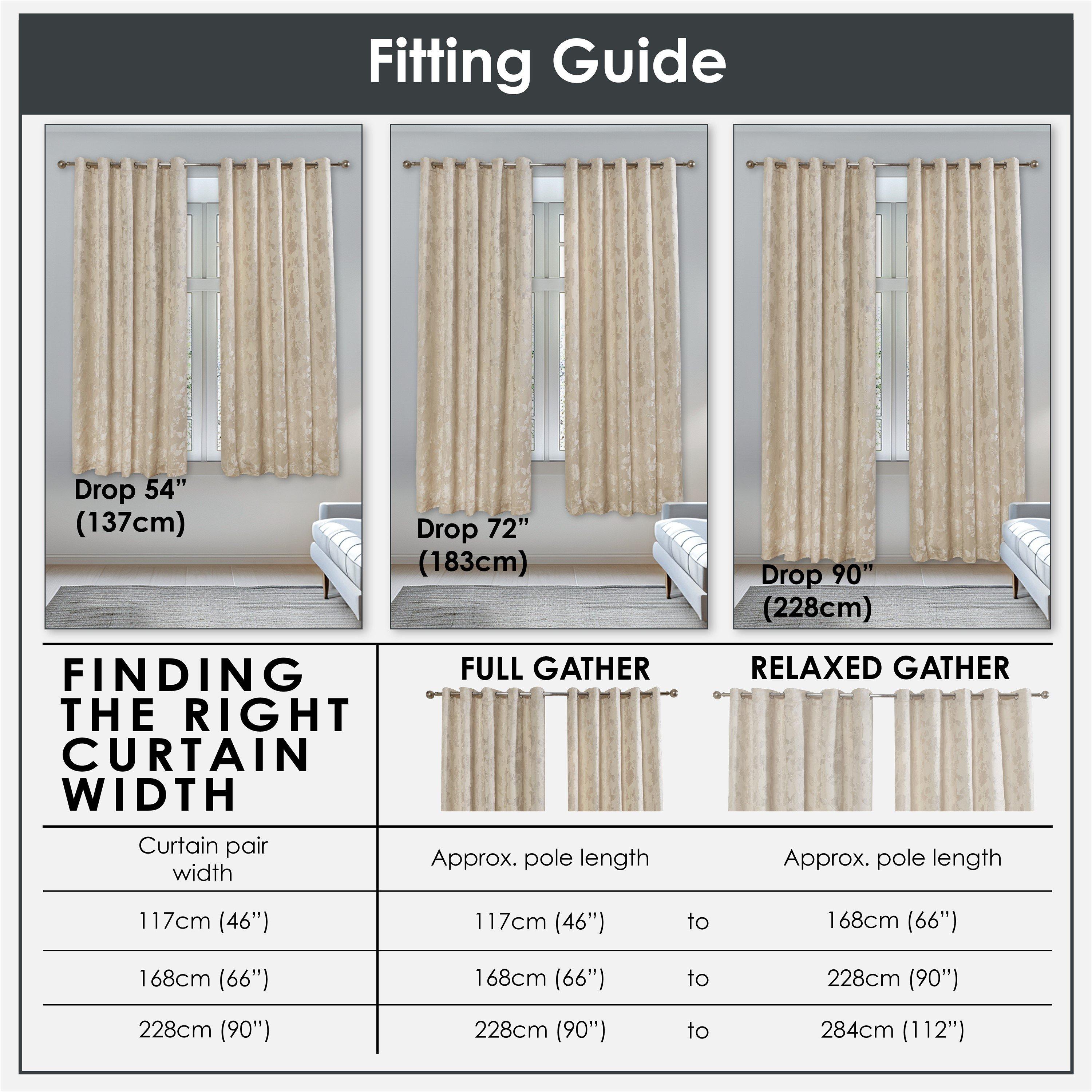 Cream - Emma Barclay - Lined Jacquard Curtains Eyelet Butterfly Meadow - 5