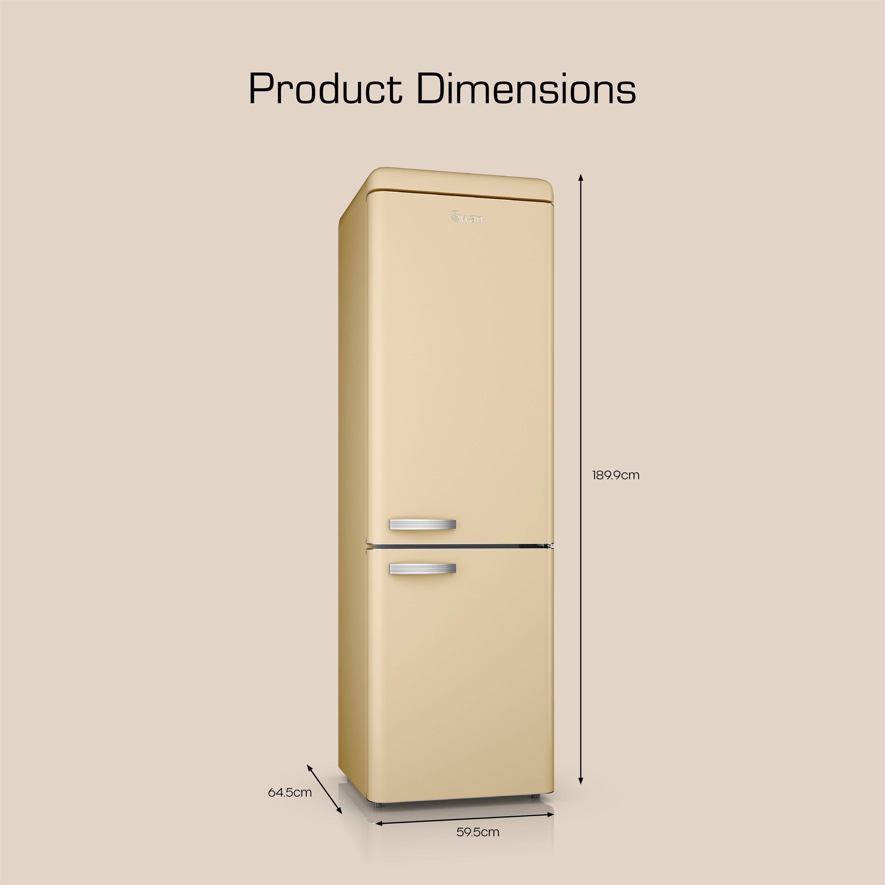 Cream - Swan - Retro Fridge Freezer - 6