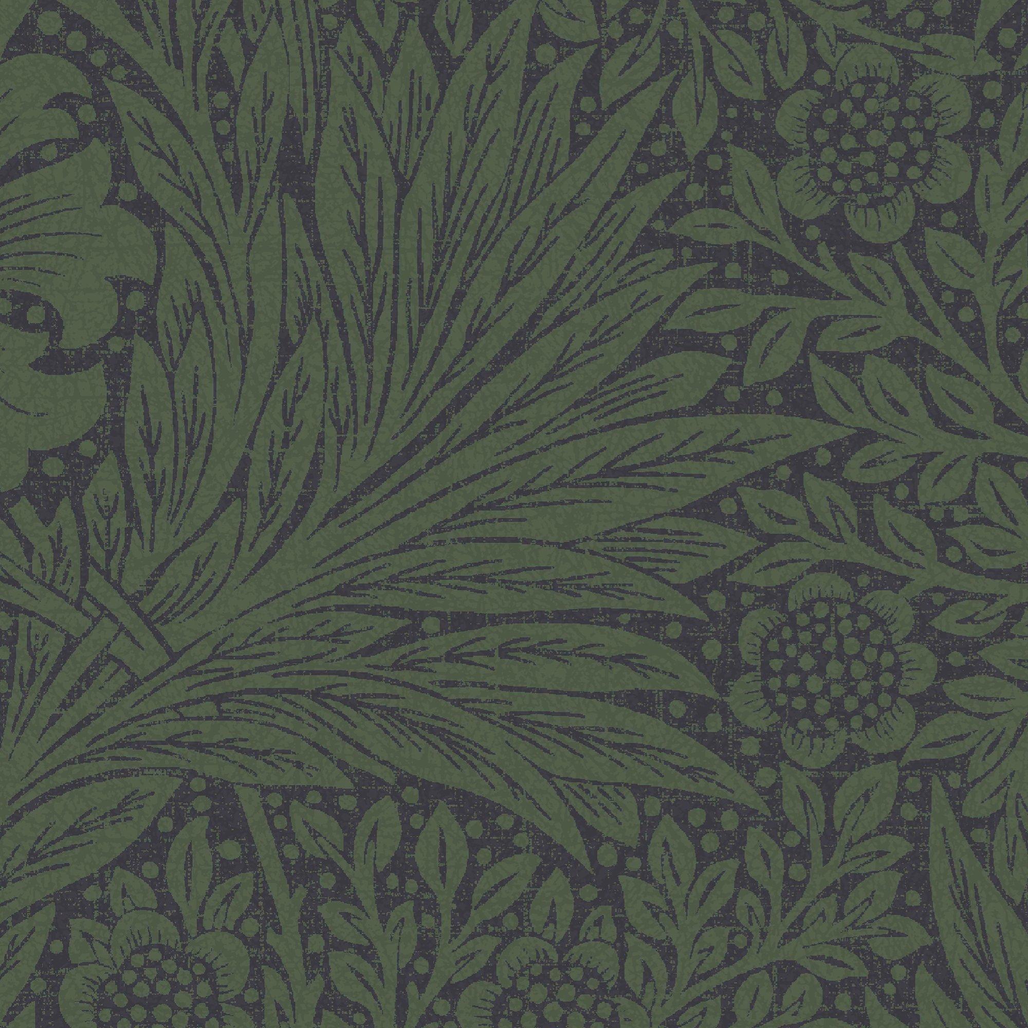 Green - William Morris at Home - Marigold Fibrous Green Wallpaper - 2