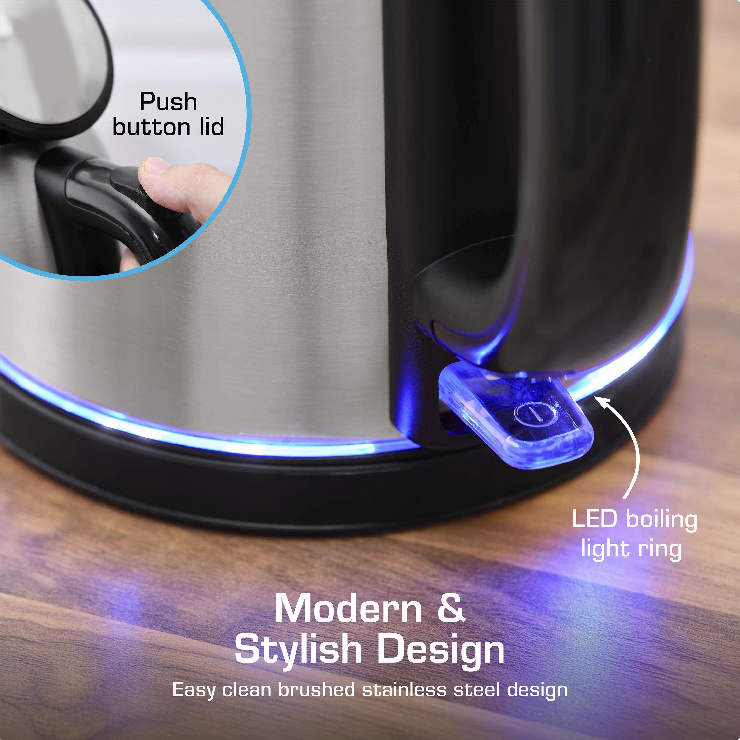 Stainless Steel - Swan - Quiet Boil Cordless Kettle - 5